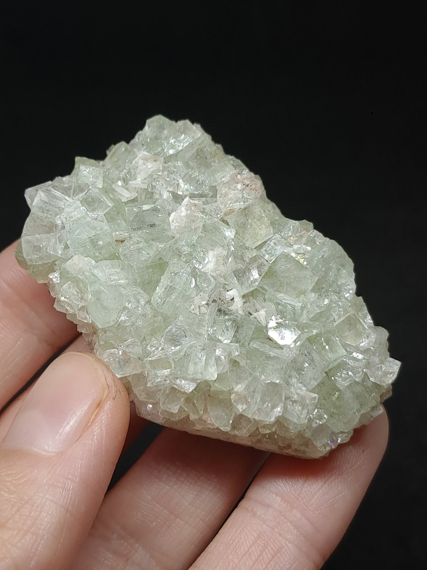 Green Apophyllite Cluster (Fluorapophyllite) (Ajanta) Rough Natural Crystal | Mineral Specimens #GA58