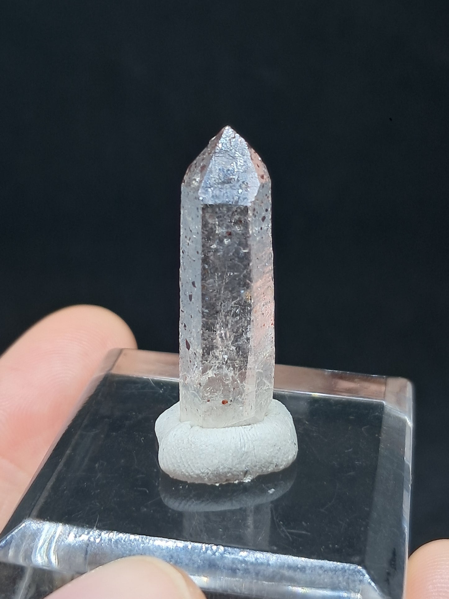 Quartz w/ Hematite Inclusions (Karur) Natural Crystal Point | Mineral Specimen #HPQ67