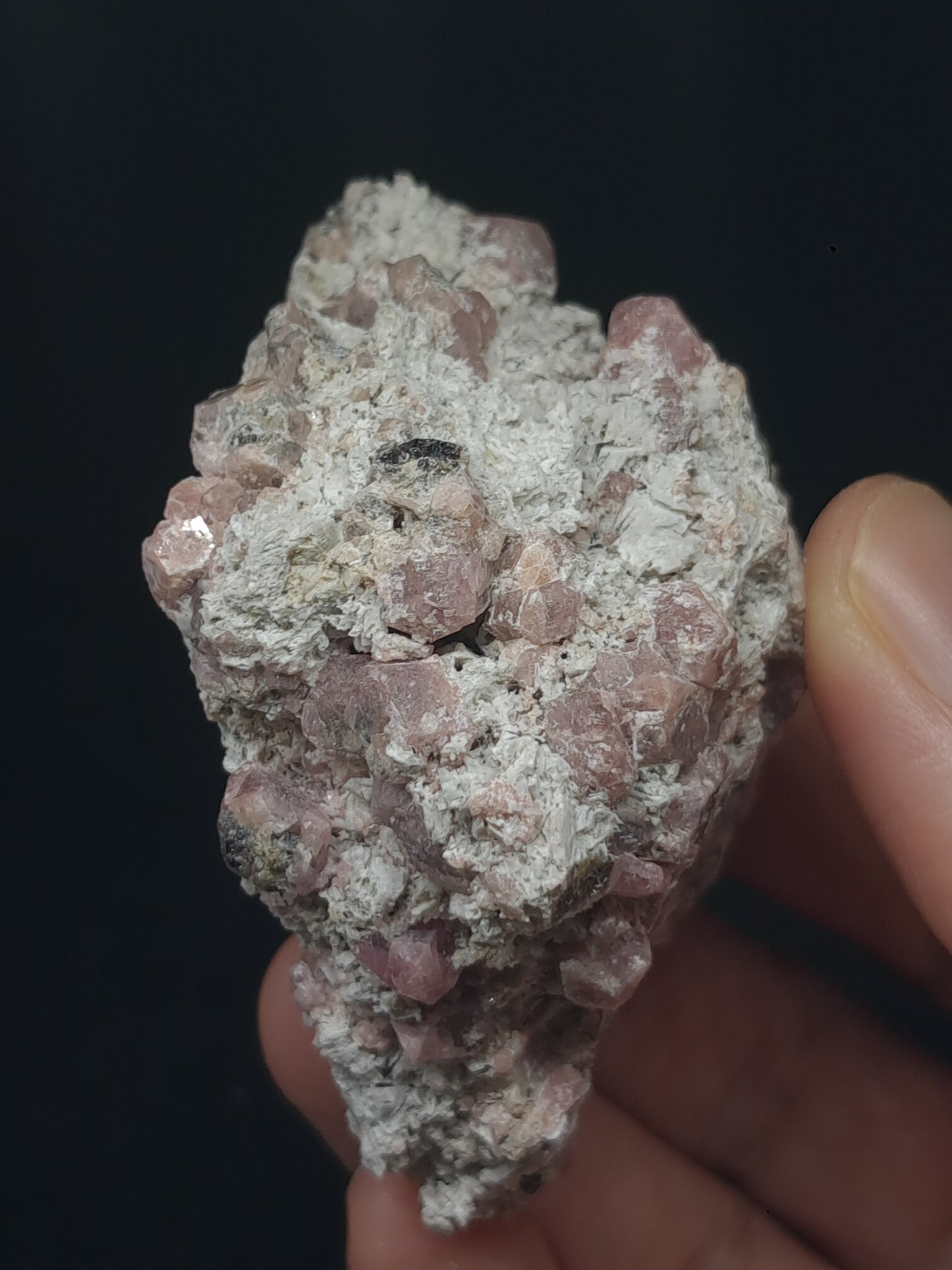 Grossular Garnet on Matrix (Mexico) Pink Garnet Cluster |Rough Crystal Stone | Mineral Specimen #GR22