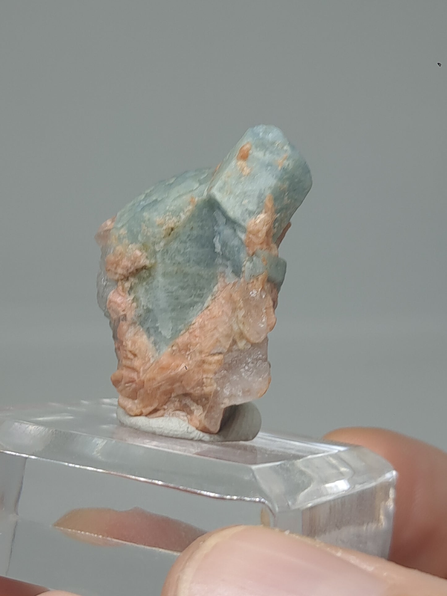 Aquamarine on Matrix (Karur) Rough Natural Crystal | Mineral Specimen #AQM52