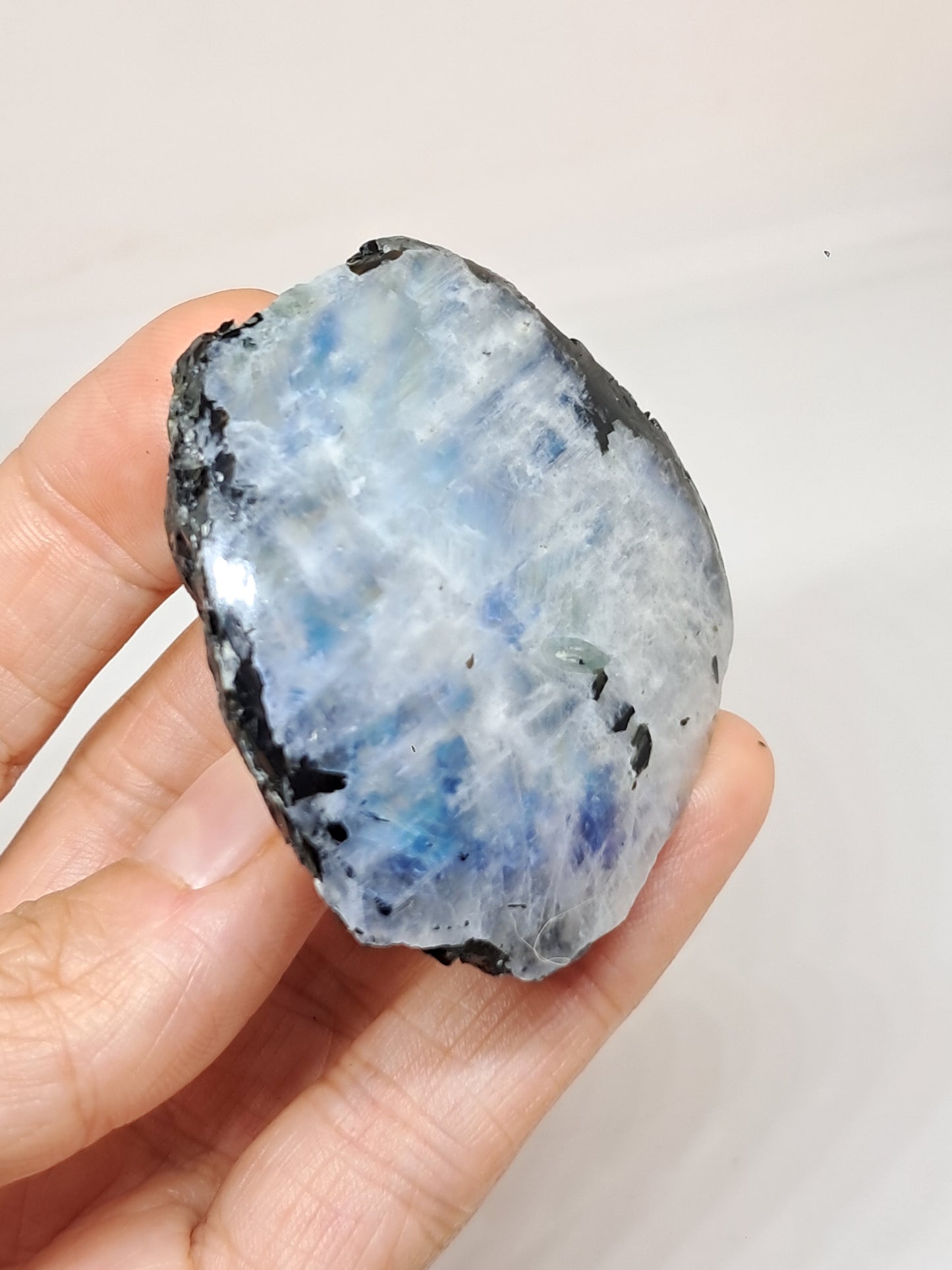 White Labradorite | Rainbow Moonstone *High Grade* (Tamil Nadu) Rough & Polished Stone | Natural Rock #MN24