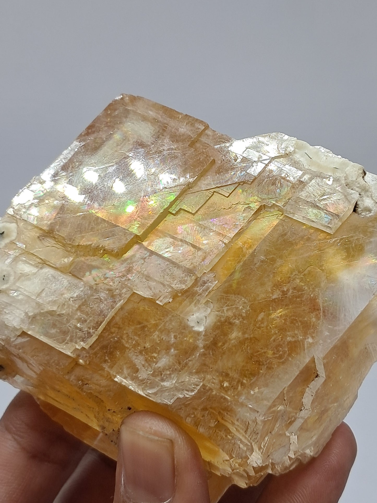 Honey Calcite w/ Okenite (India) Rough Crystal | Natural Stone | Mineral Specimen #CA15