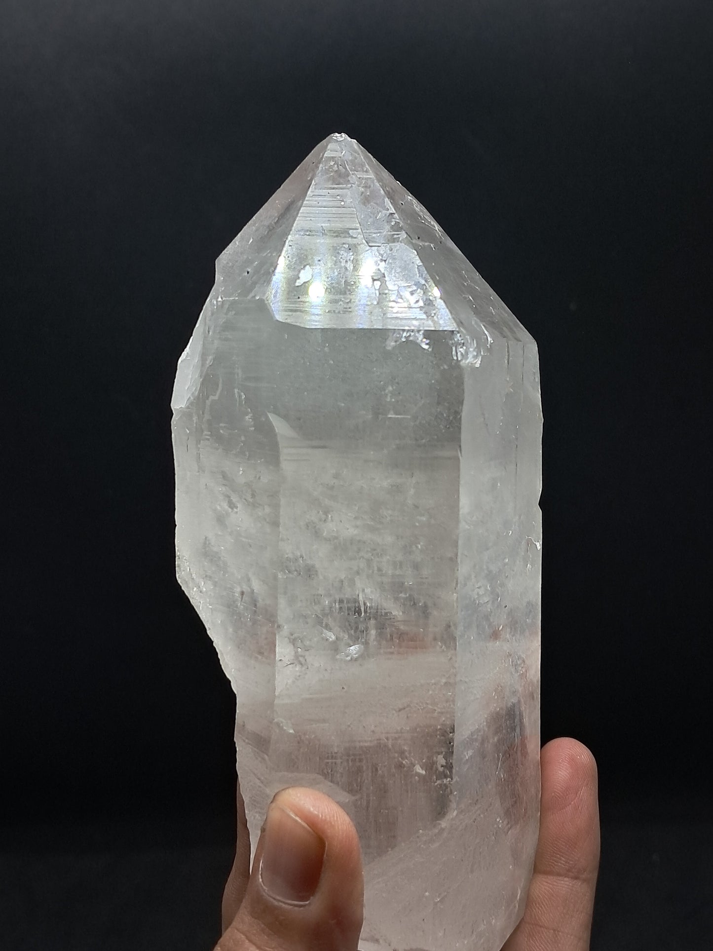 Himalayan Quartz Crystal Point with Magnetite Inclusions | Natural Stone | Mineral Specimen #CH55