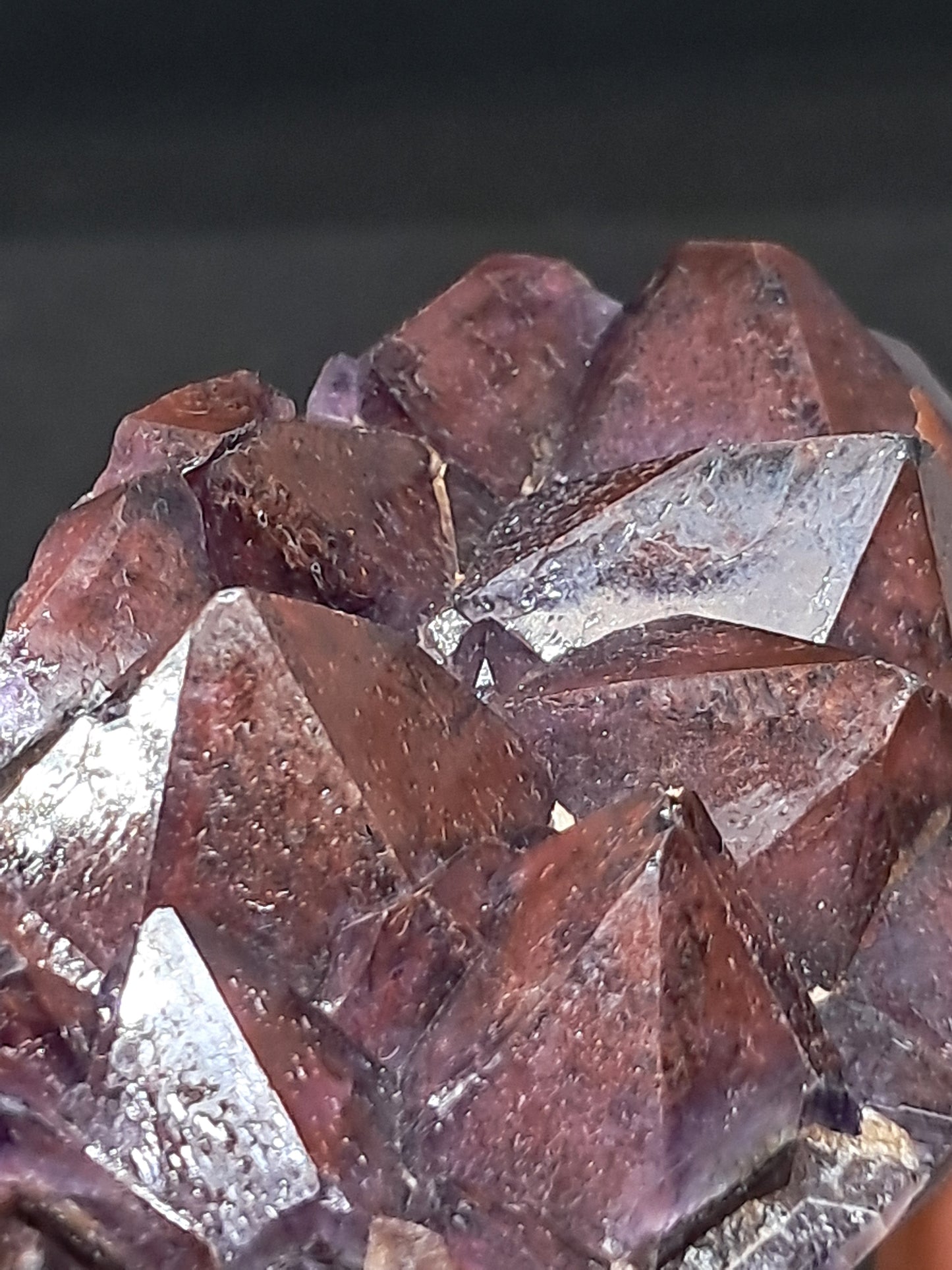 Amethyst Cluster w/ Hematite & Record Keepers (Madhya Pradesh) | Mineral Specimen | Natural Stone #AM8