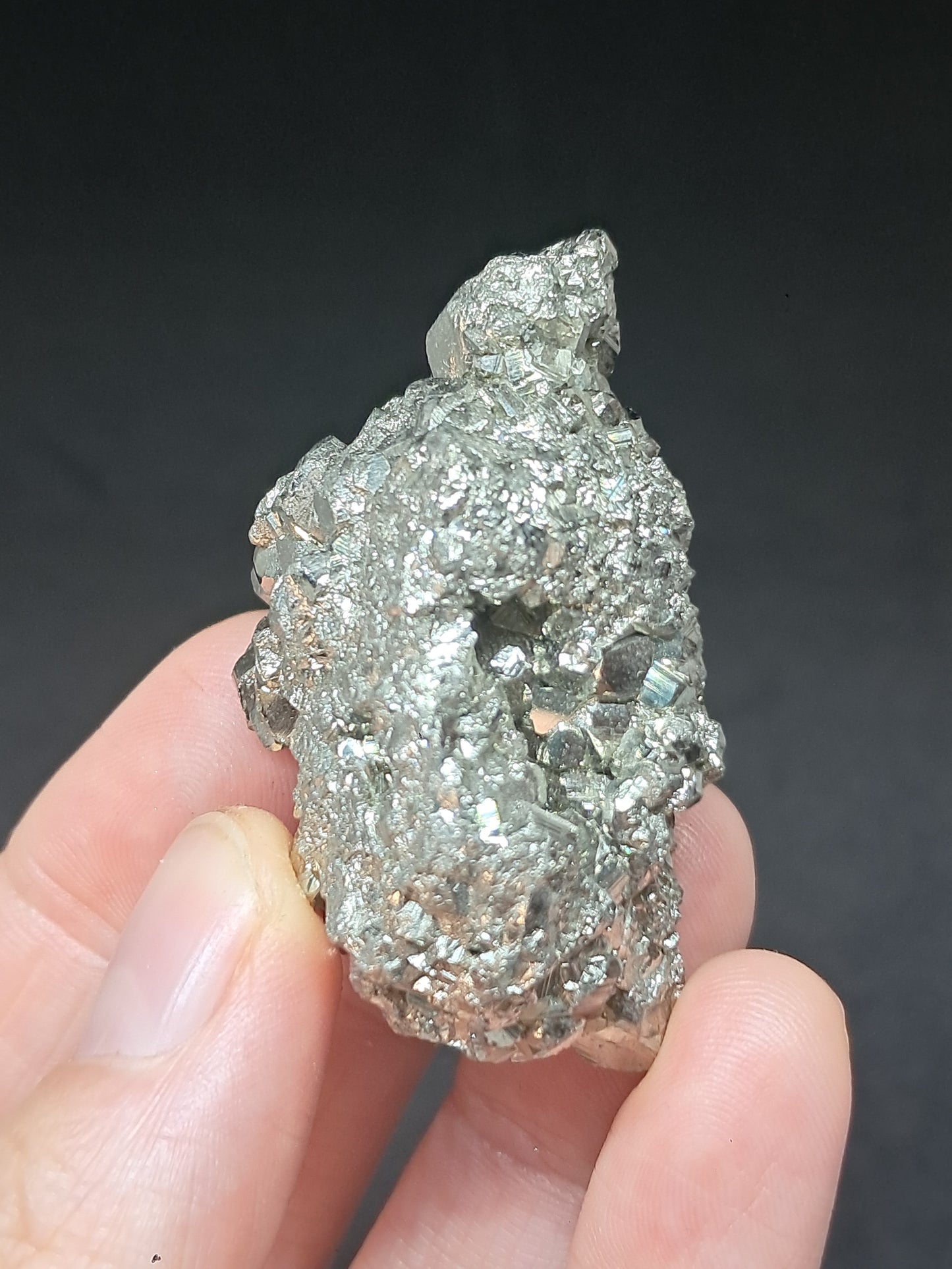Pirita en bruto (Perú) Drusa natural | Ejemplar mineral | Rocas y cristales #PR21