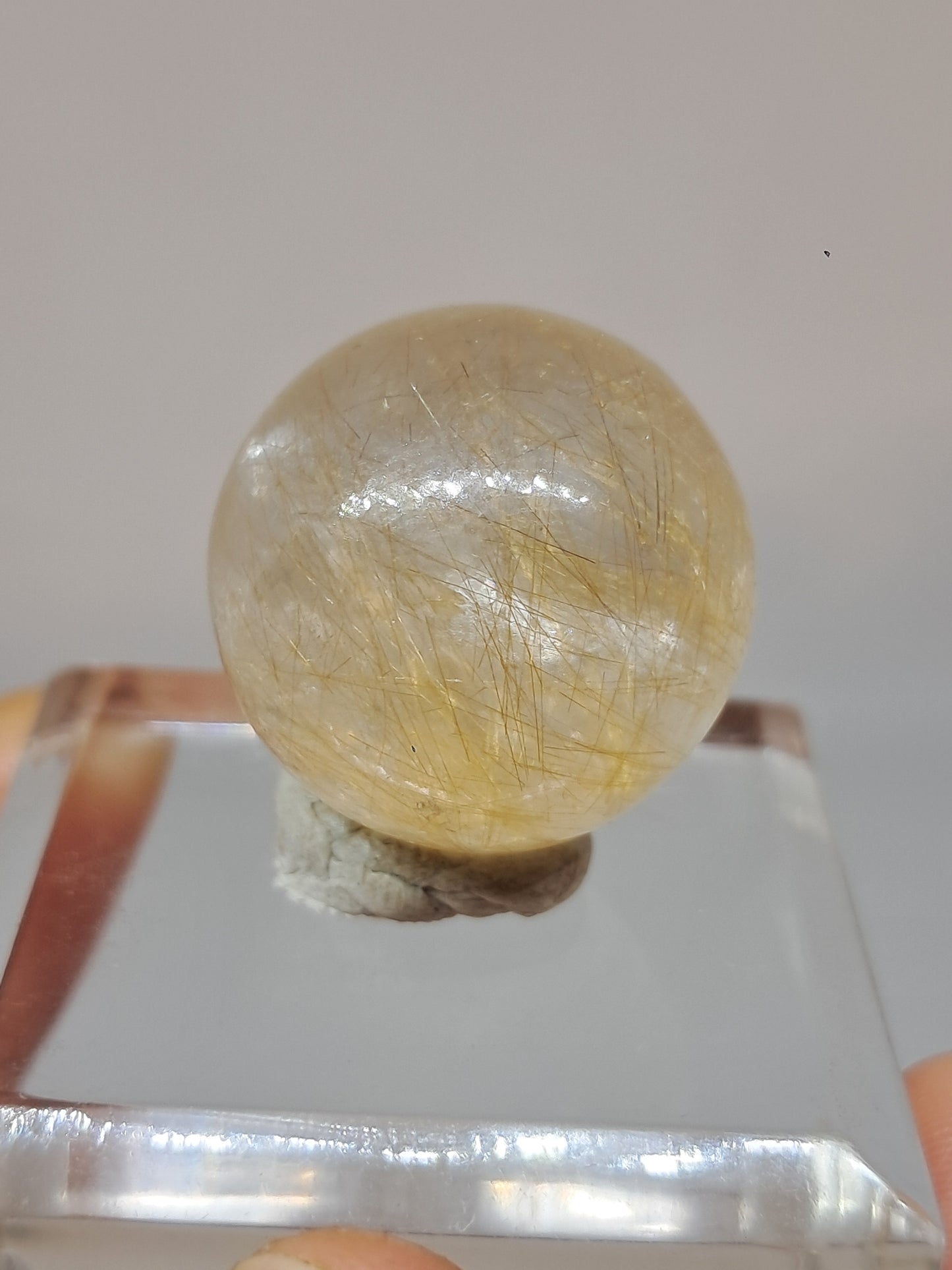 Esfera de cuarzo rutilado | Piedra pulida | Cristal natural #CH42