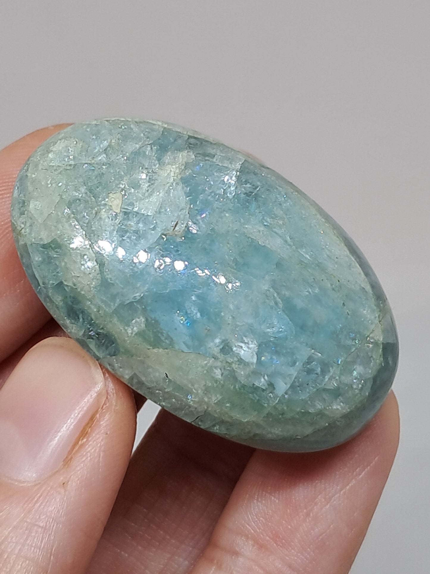 Aquamarine Cabochon Large Size | Polished Natural Stone