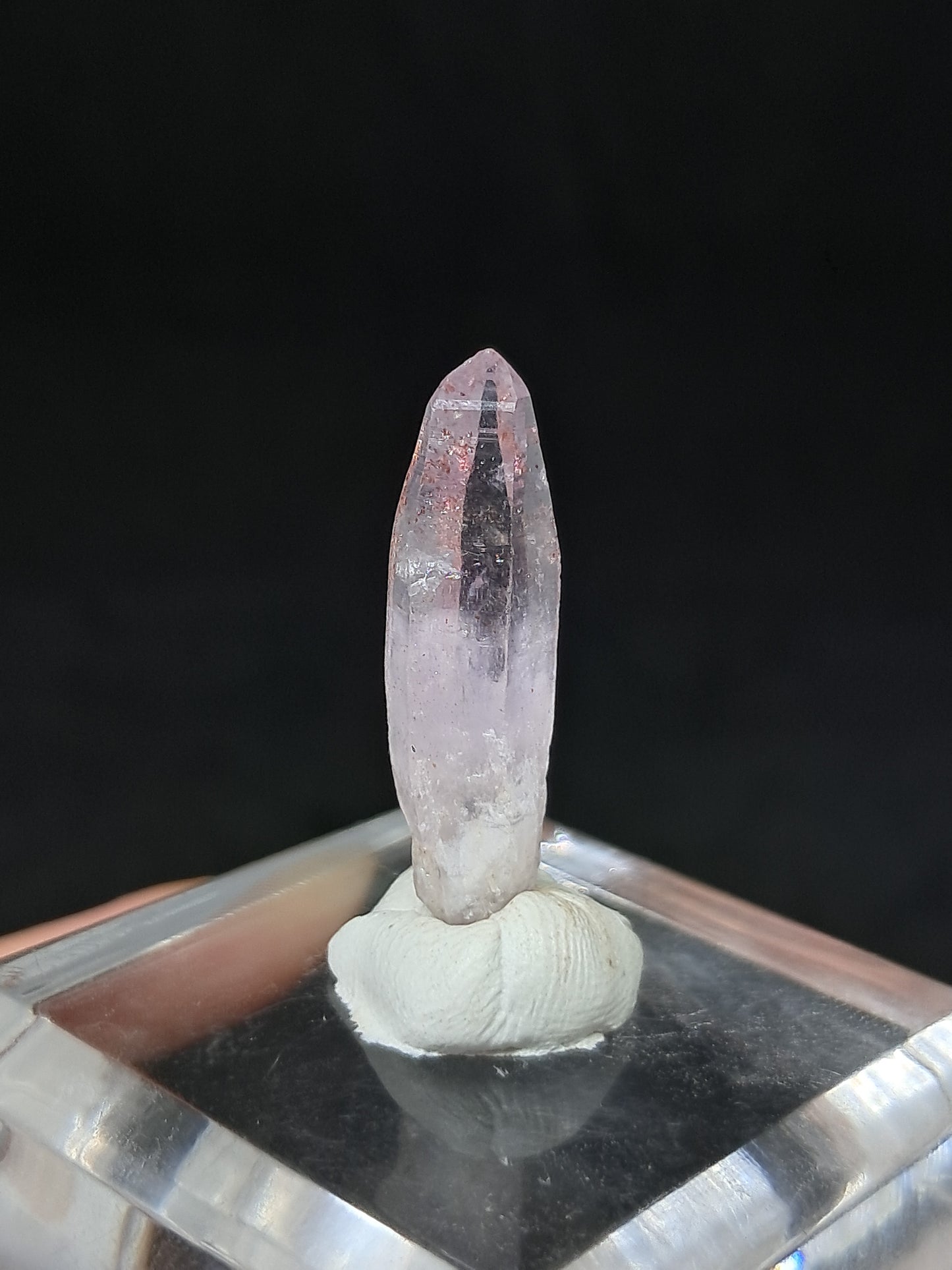 Punta Biterminada de Amatista de Veracruz con Inclusiones de Hematita (México) | Cristal Natural | Espécimen Mineral #VA58