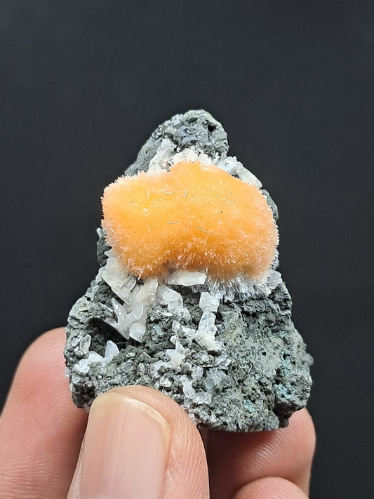 Thomsonite w/ Mesolite in matrix (Madhya Pradesh) Mineral Specimen | Zeolite #THM9