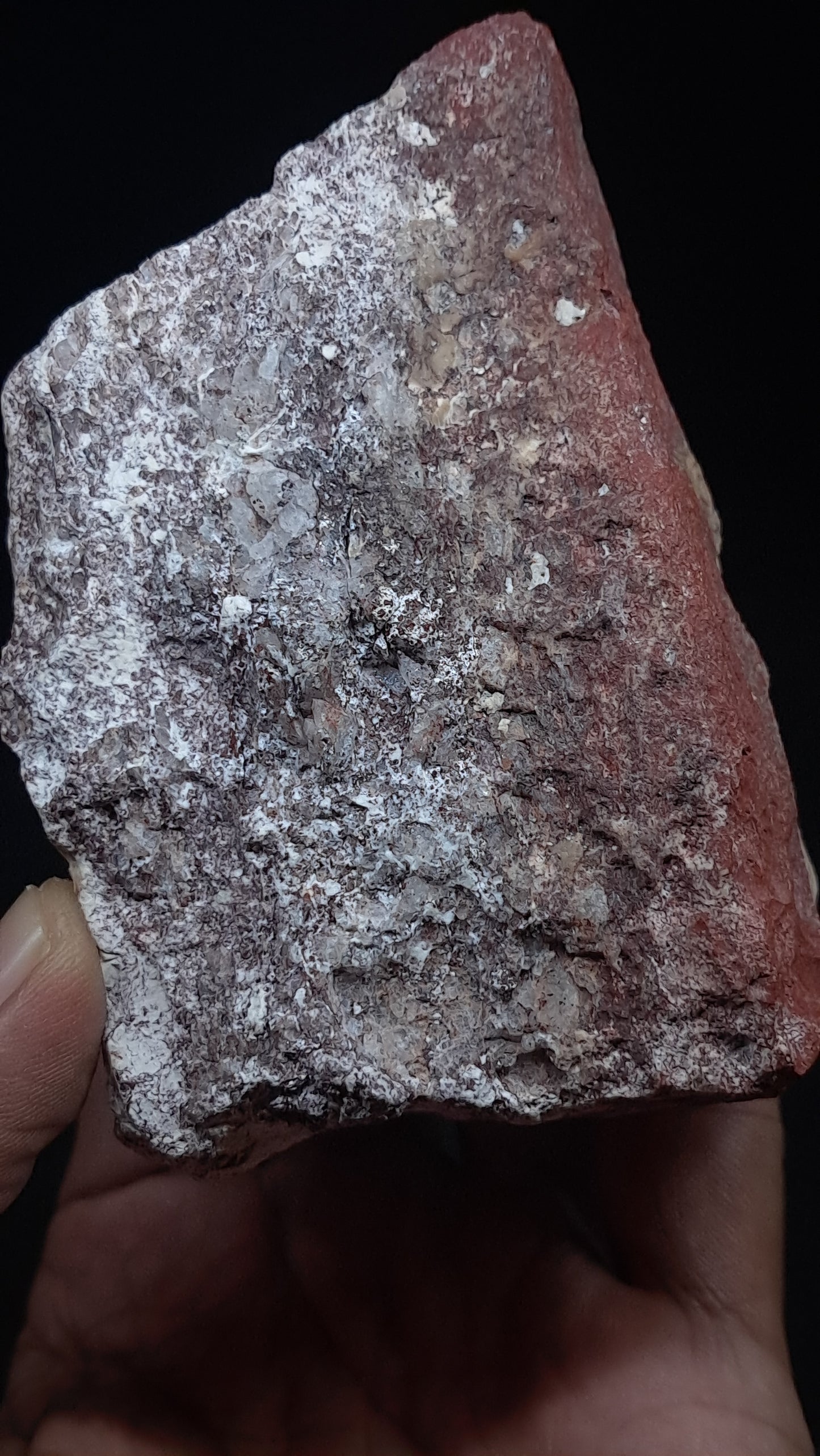 Fluorescent Alunite with Red Iron Oxide | Natural Hydrothermal Alteration Specimen #UC1