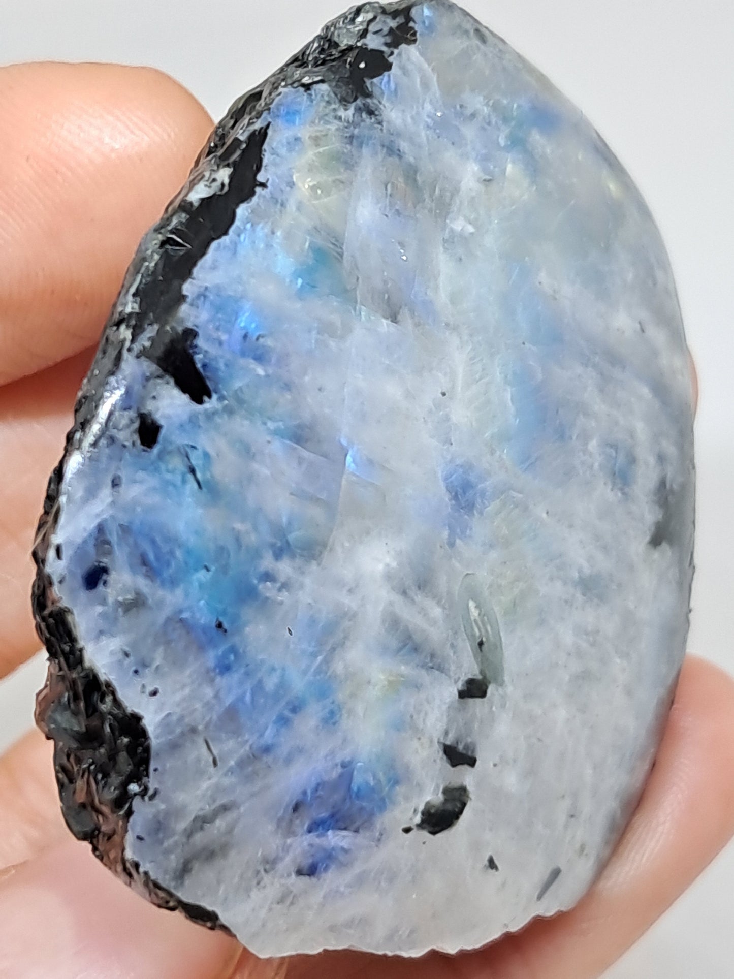 White Labradorite | Rainbow Moonstone *High Grade* (Tamil Nadu) Rough & Polished Stone | Natural Rock #MN24