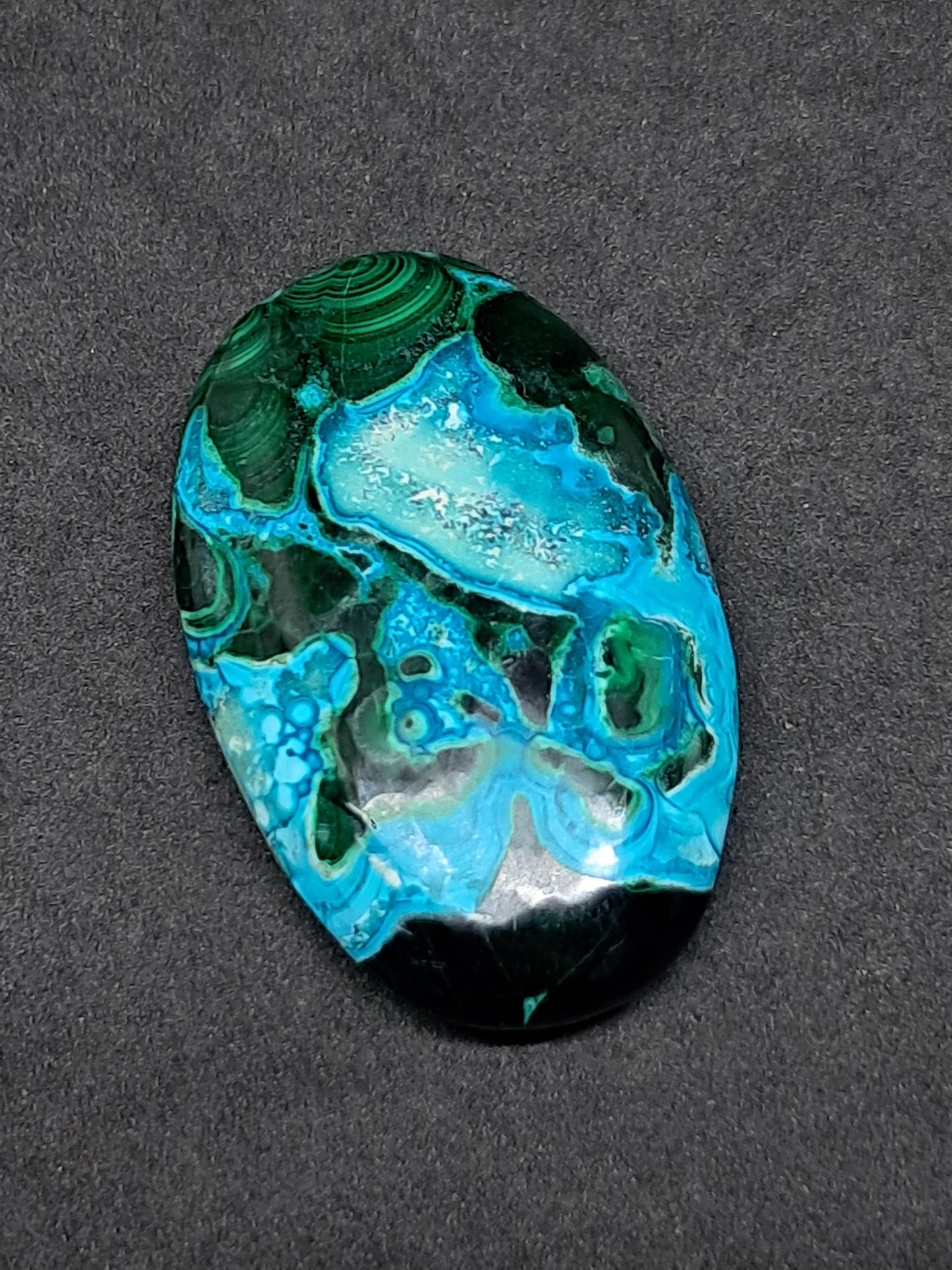 Chrysocolla Malachite Palmstone | Polished Natural Stone | Good Quality