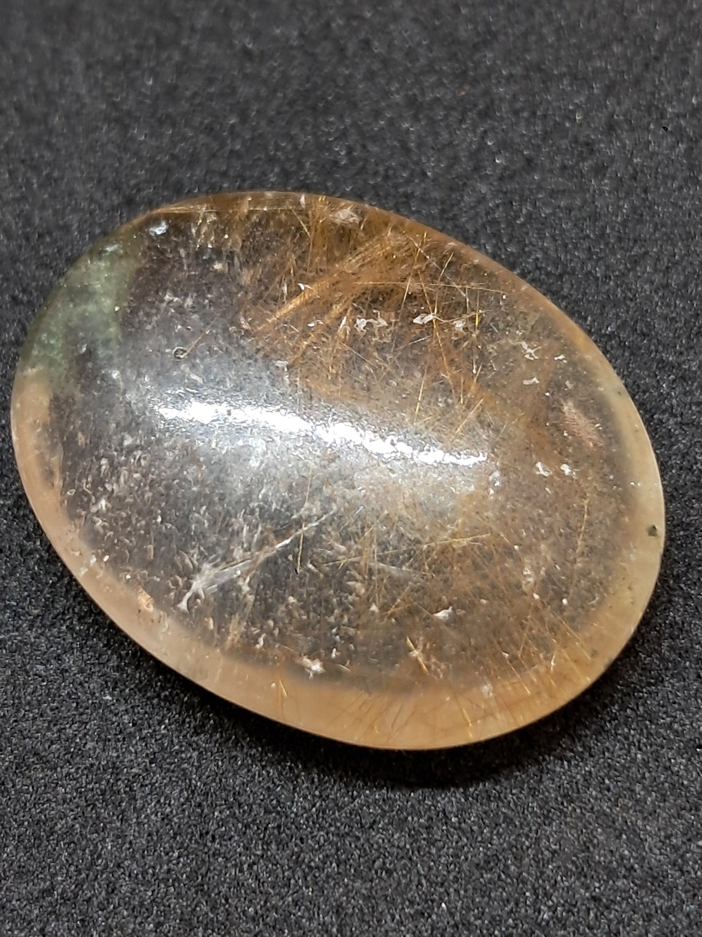 Piedra de palma de cuarzo rutilado | Piedra pulida | Cristal natural n.° RQ46