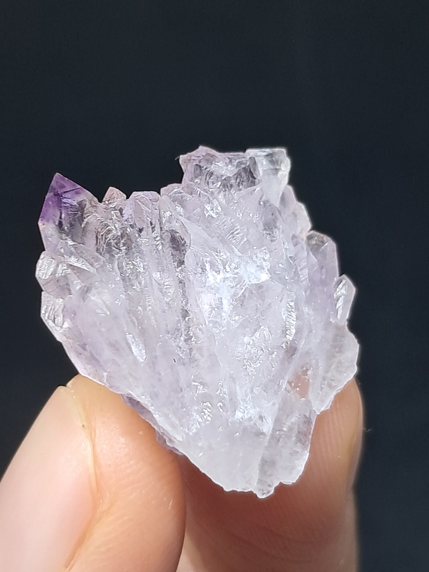 Amatista Elestial (Karur), piedra natural | Ejemplar mineral n.° KA100