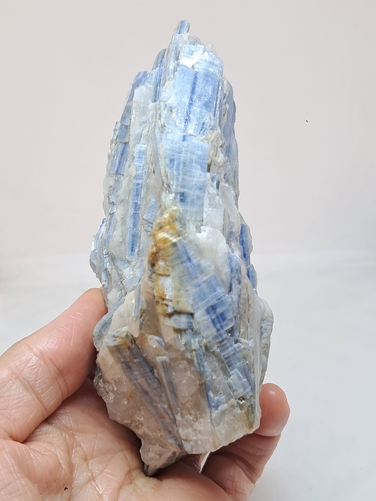 Blue Kyanite Cluster w/ Quartz (Tamil Nadu) Natural Mineral Specimen #KY1