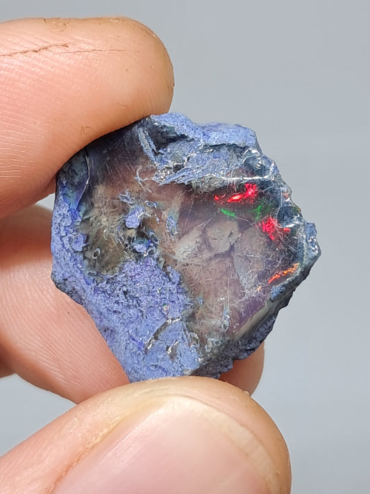 Natural Ethiopian Opal | Black Hydrophane Opal with Vivid Play of Color #OP29