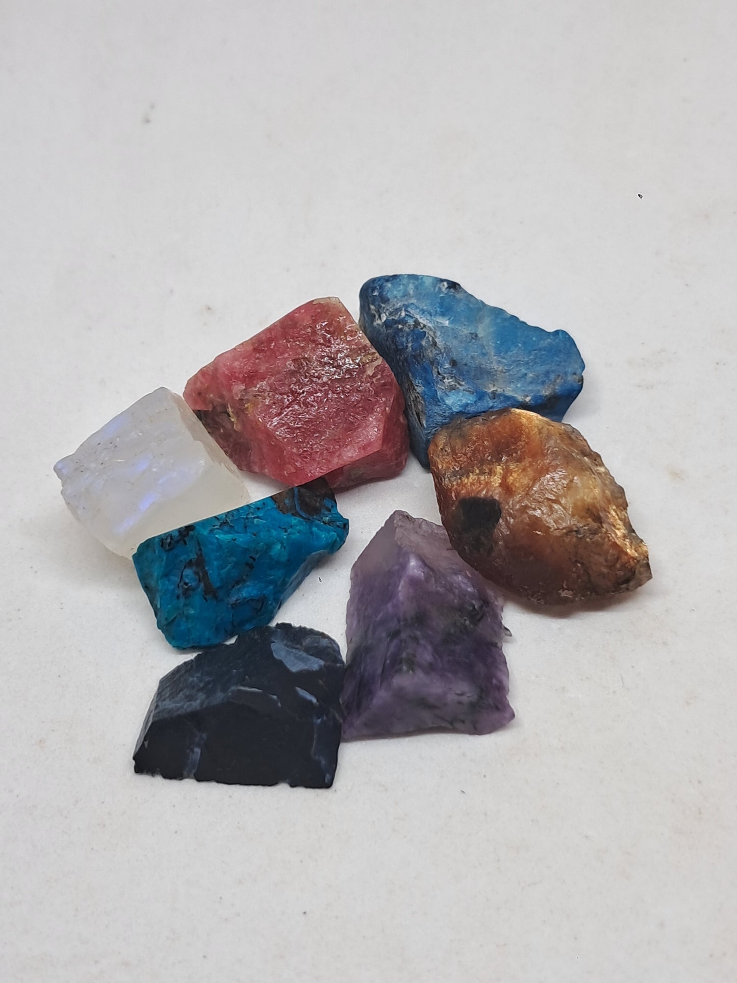 Set of 7 Mix Small Rough Stones | Raw Crystals | Natural Minerals #RCS21