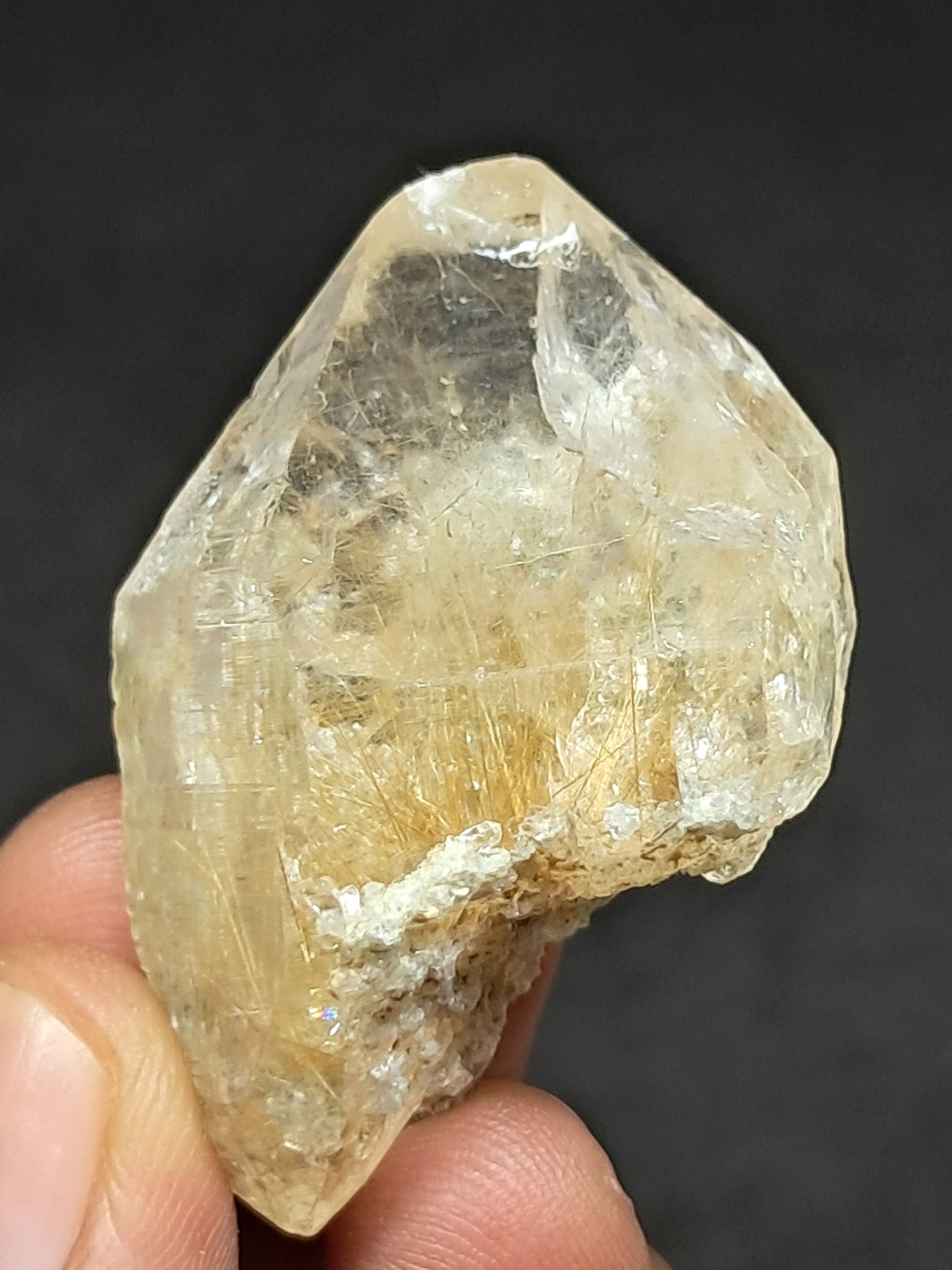 Himalayan Quartz w/ Golden Rutile and Chlorite (Himachal Pradesh) Self-healed |  Natural Crystal #CH60