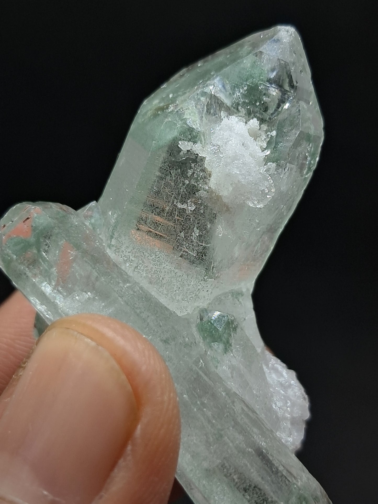 Himalayan Quartz Chlorite Phantom Cluster | Biterminated Crystals | #CH59
