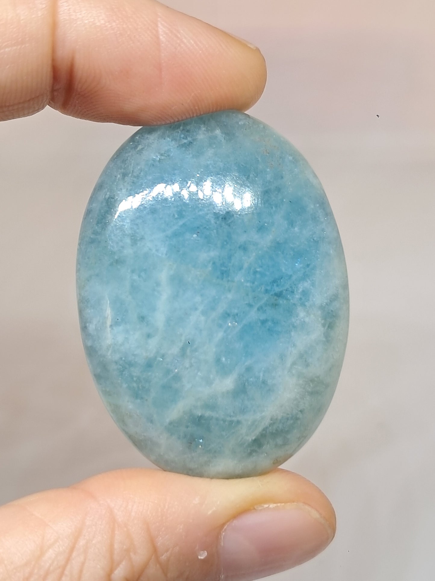 Aquamarine Palmstone | Polished Natural Crystal