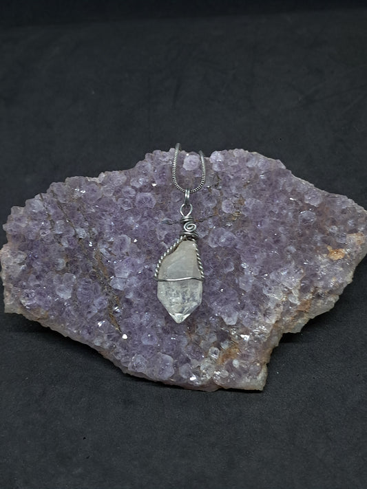 Himalayan Quartz Pendant | Handcrafted Jewelry | Natural Crystal Point #JL51