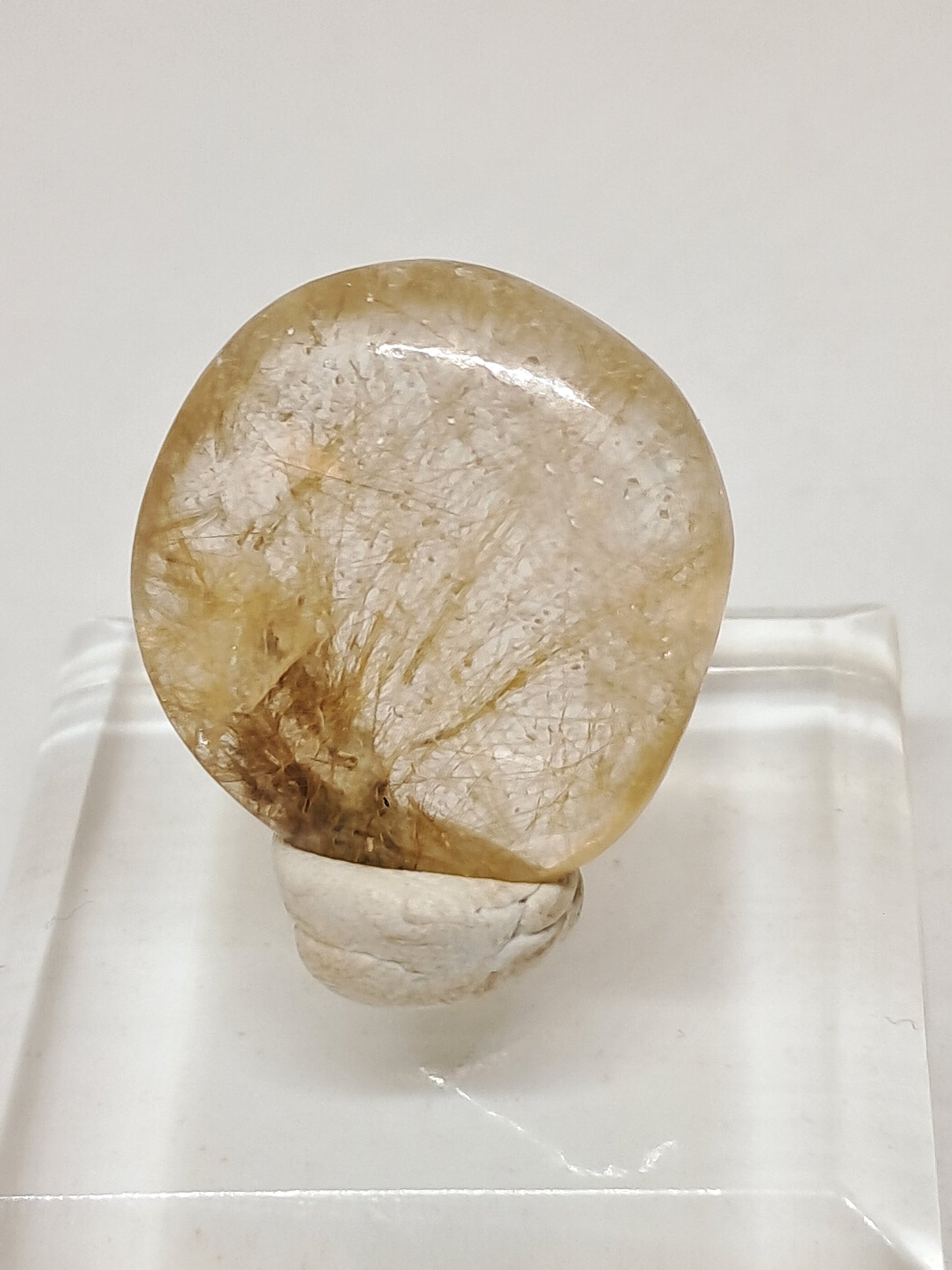 Cuarzo rutilado pulido | Piedra pulida | Cristal natural n.° RQ47