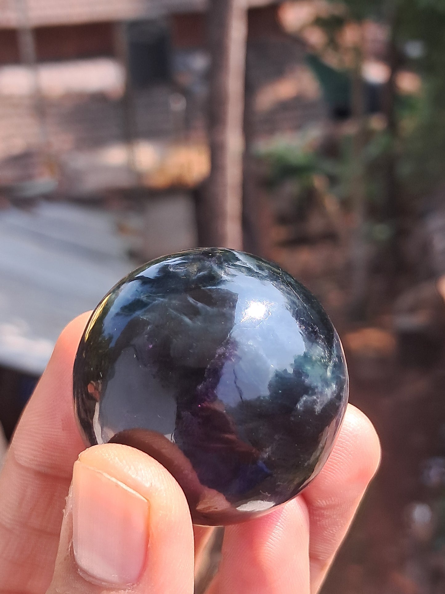 Rainbow Fluorite Sphere | Polished Natural Stone #RF3