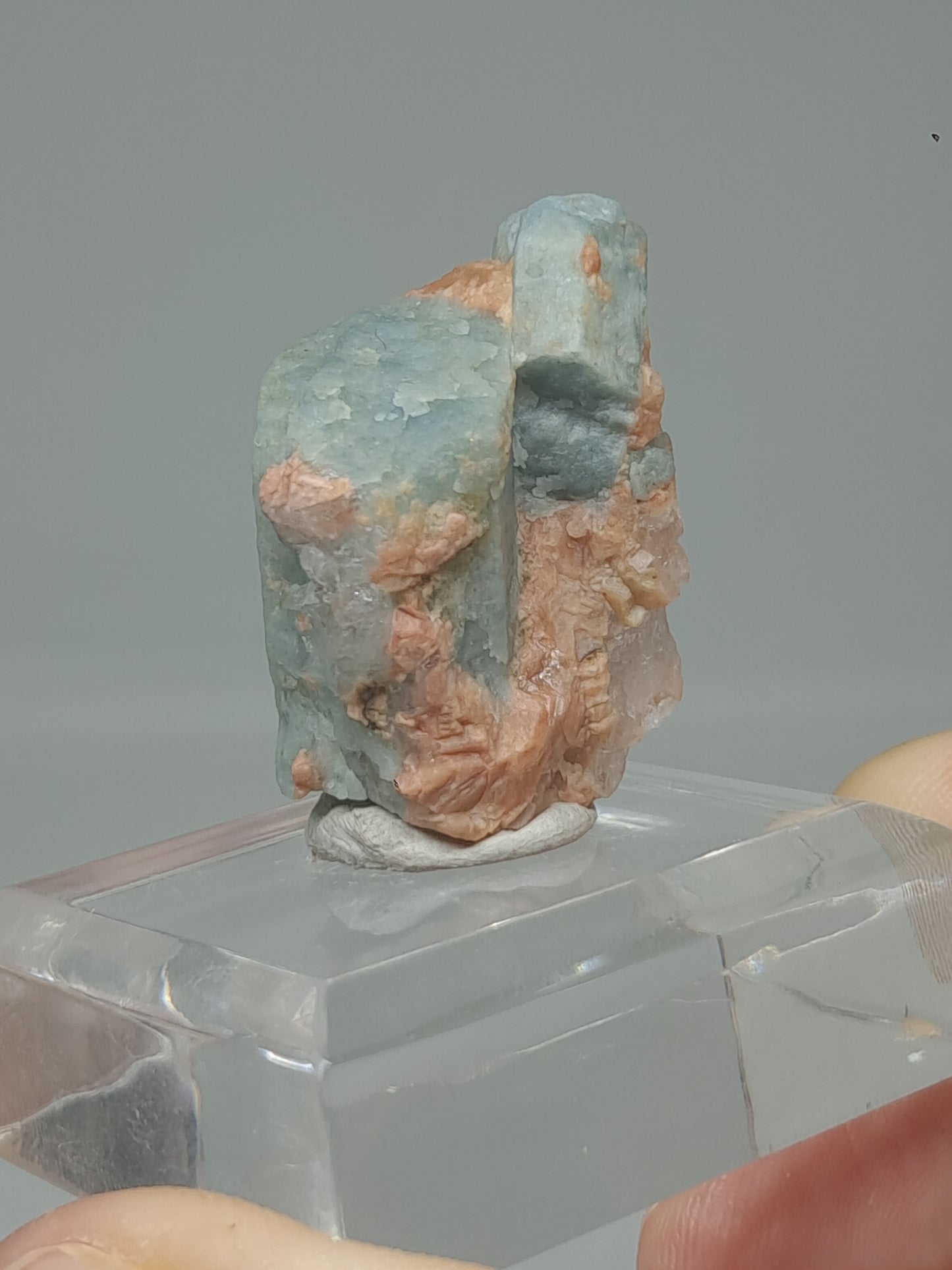Aquamarine on Matrix (Karur) Rough Natural Crystal | Mineral Specimen #AQM52