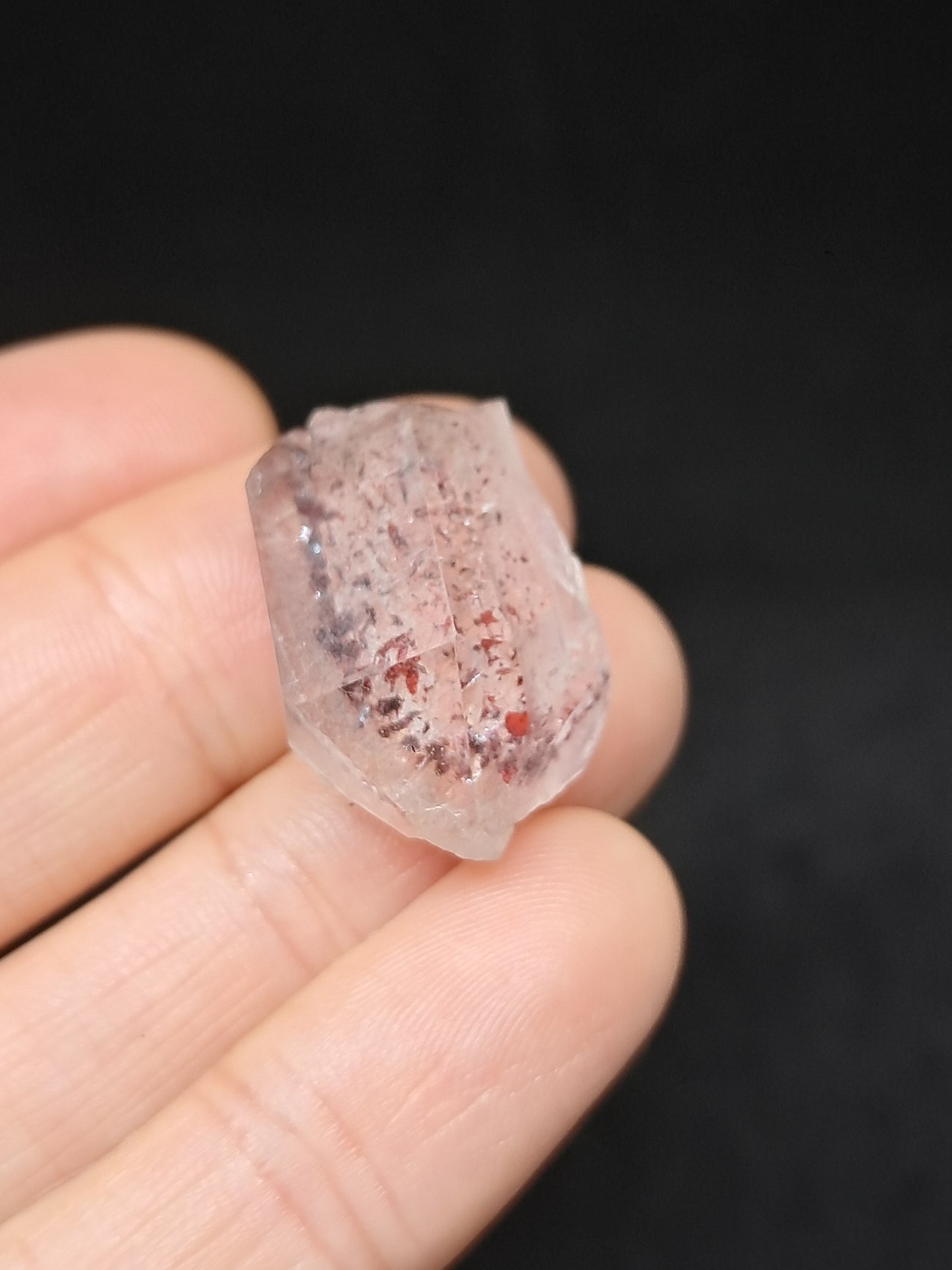 Hematite Included Quartz (Karur) Natural Crystal Point | Mineral Specimen #HPQ63