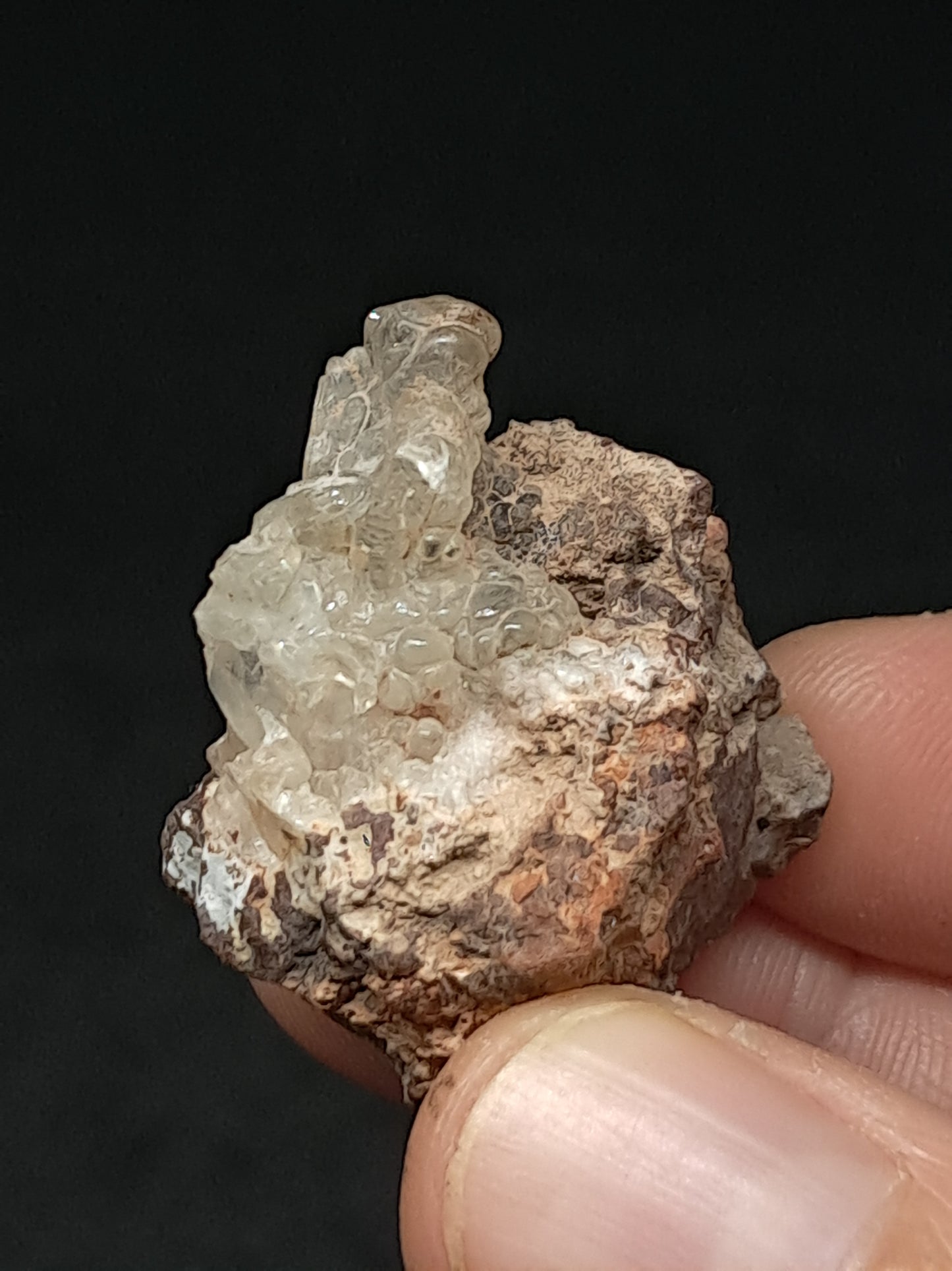 Hyalite Opal on Matrix (Mexico) Rough Crystal Stone | UV-Reactive Mineral Specimen #OH19