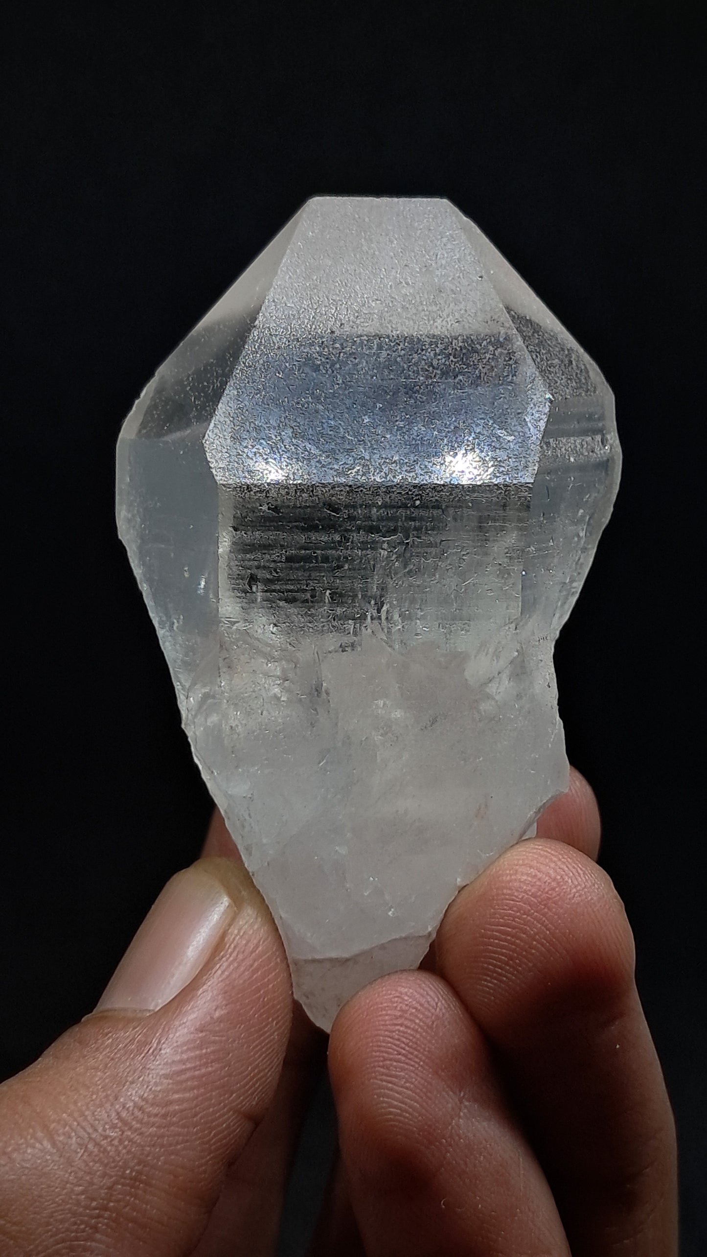 Cuarzo del Himalaya con terminación plana | Cristal natural | Ejemplar mineral n.° CH80