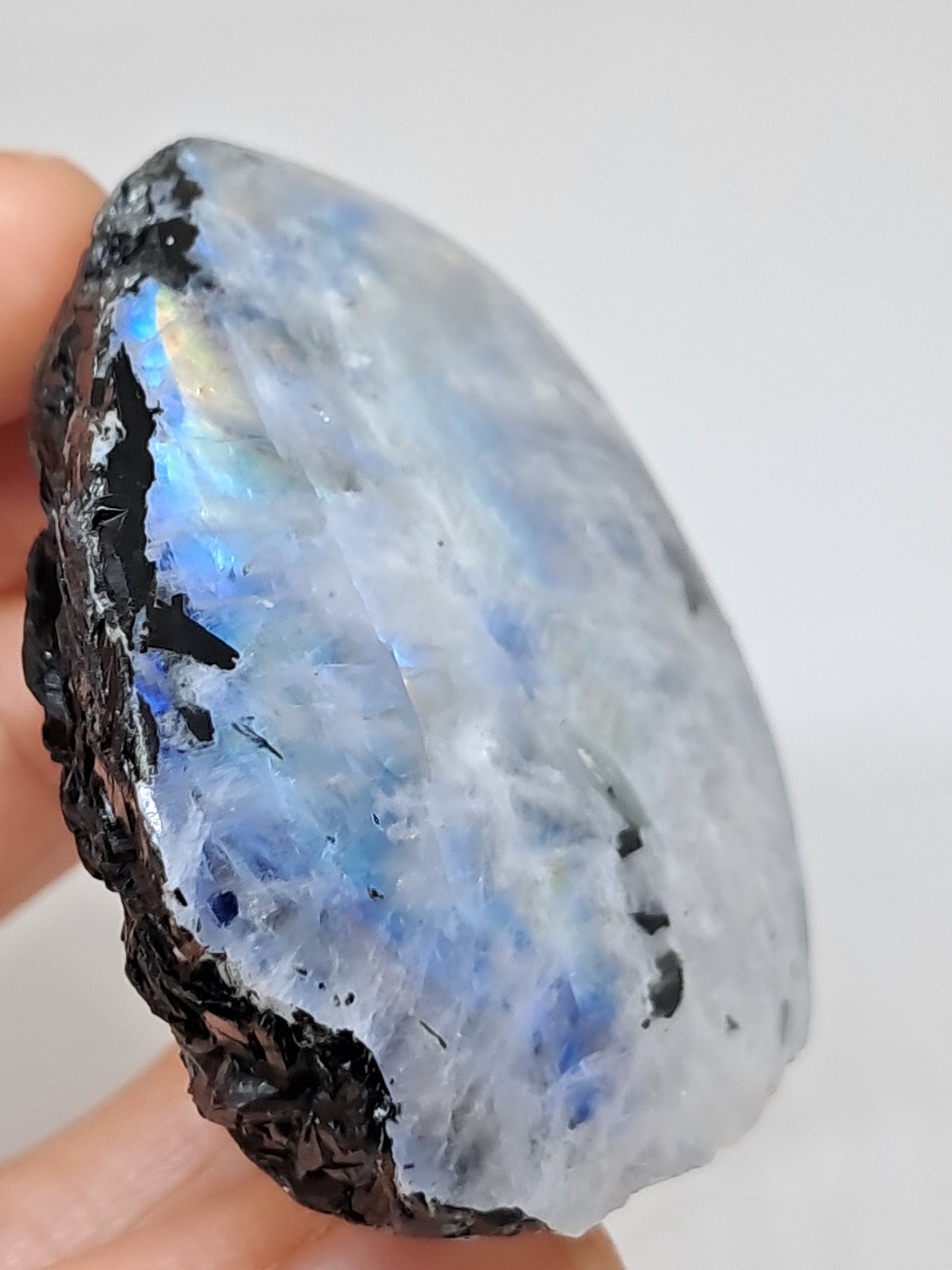 White Labradorite | Rainbow Moonstone *High Grade* (Tamil Nadu) Rough & Polished Stone | Natural Rock #MN24