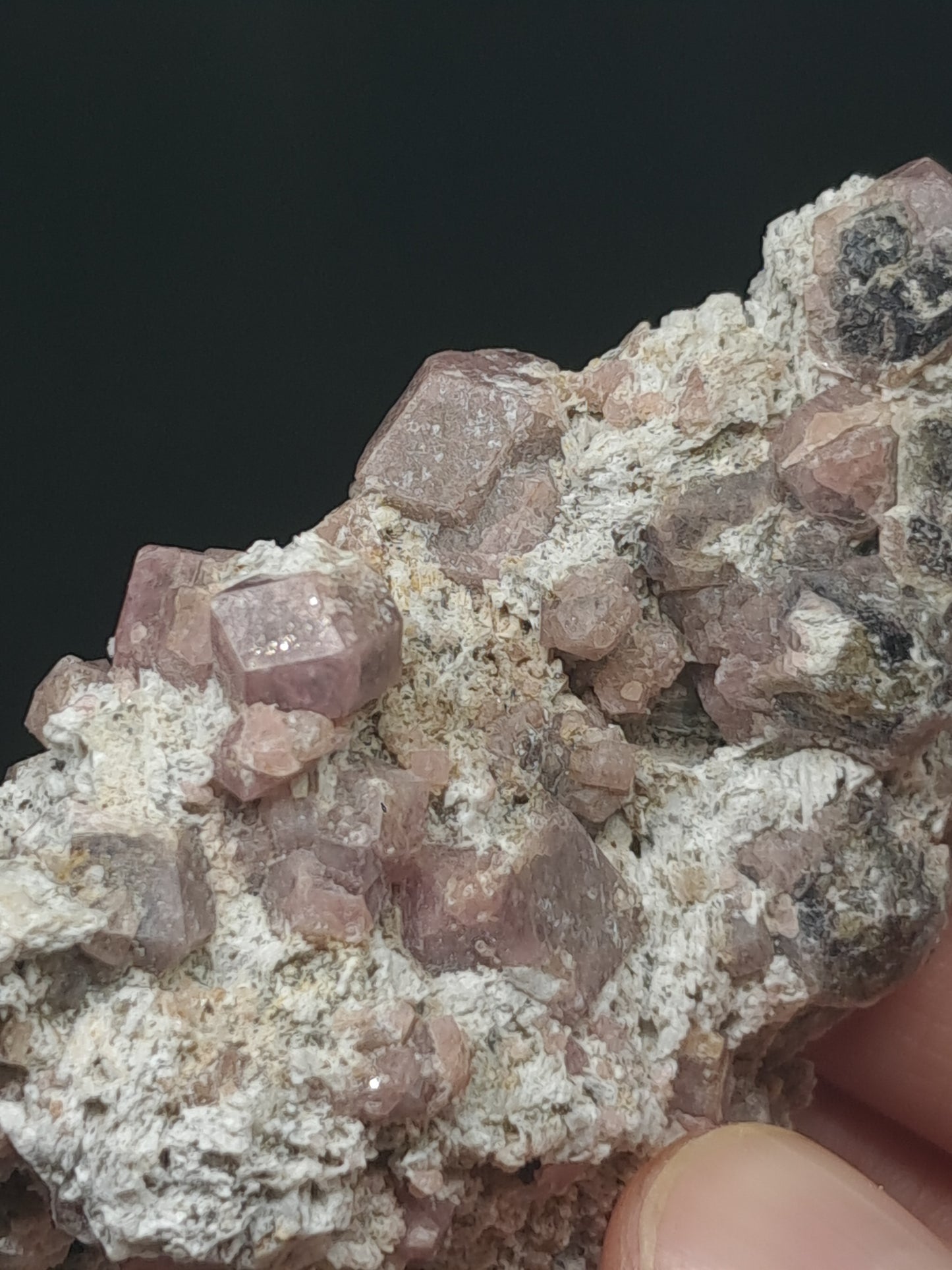 Grossular Garnet on Matrix (Mexico) Pink Garnet Cluster |Rough Crystal Stone | Mineral Specimen #GR21