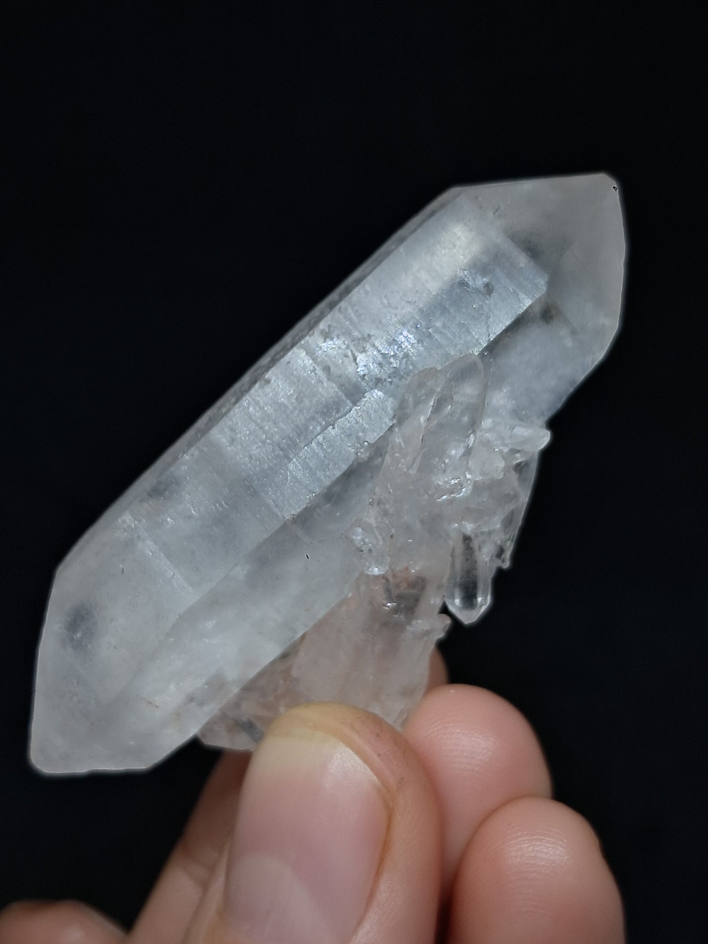 Punta biterminada de cuarzo del Himalaya | Cristal natural | Ejemplar mineral n.° CH67