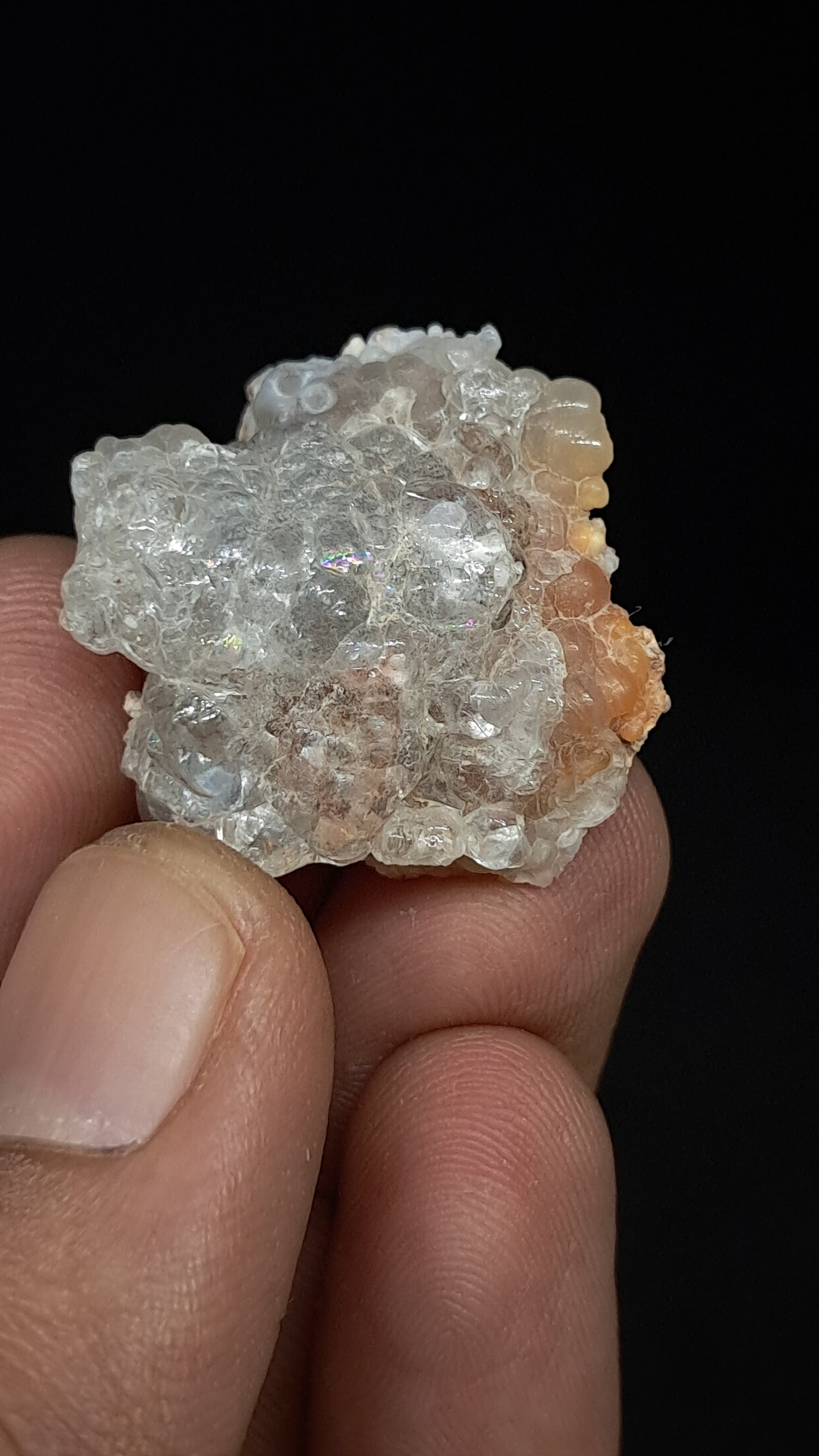 Hyalite Opal on Matrix (Mexico) Rough Crystal Stone | UV-Reactive Mineral Specimen #OH8