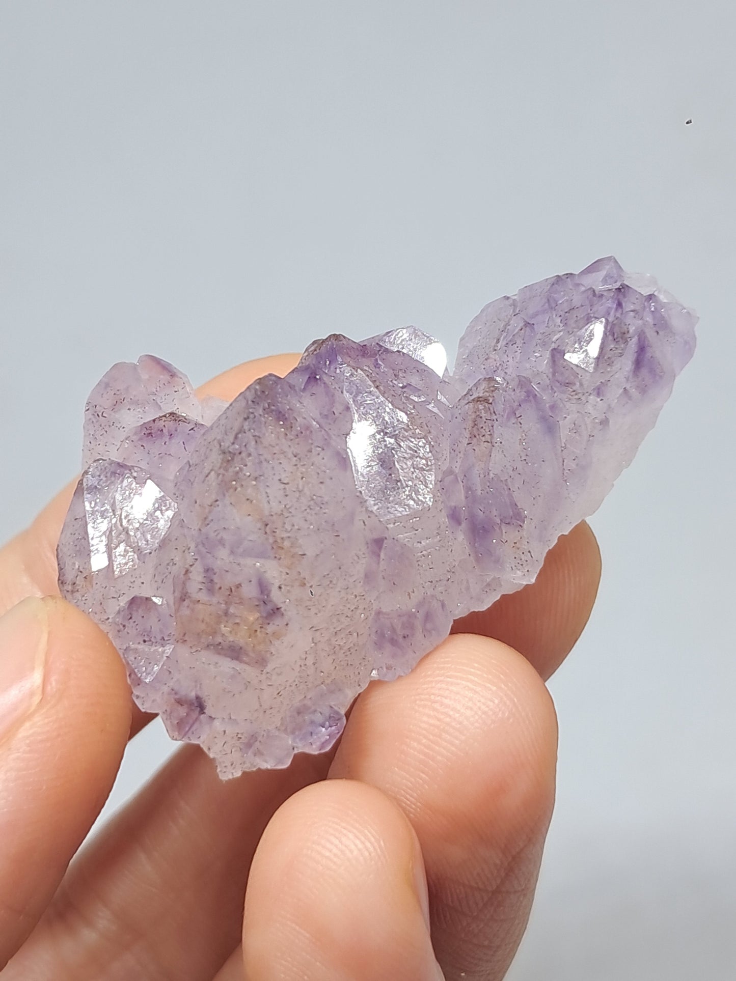 Amatista "Super Siete" (Karur) Cúmulo de Cristales Elestiales | Piedra Natural | Ejemplar Mineral n.° KA96