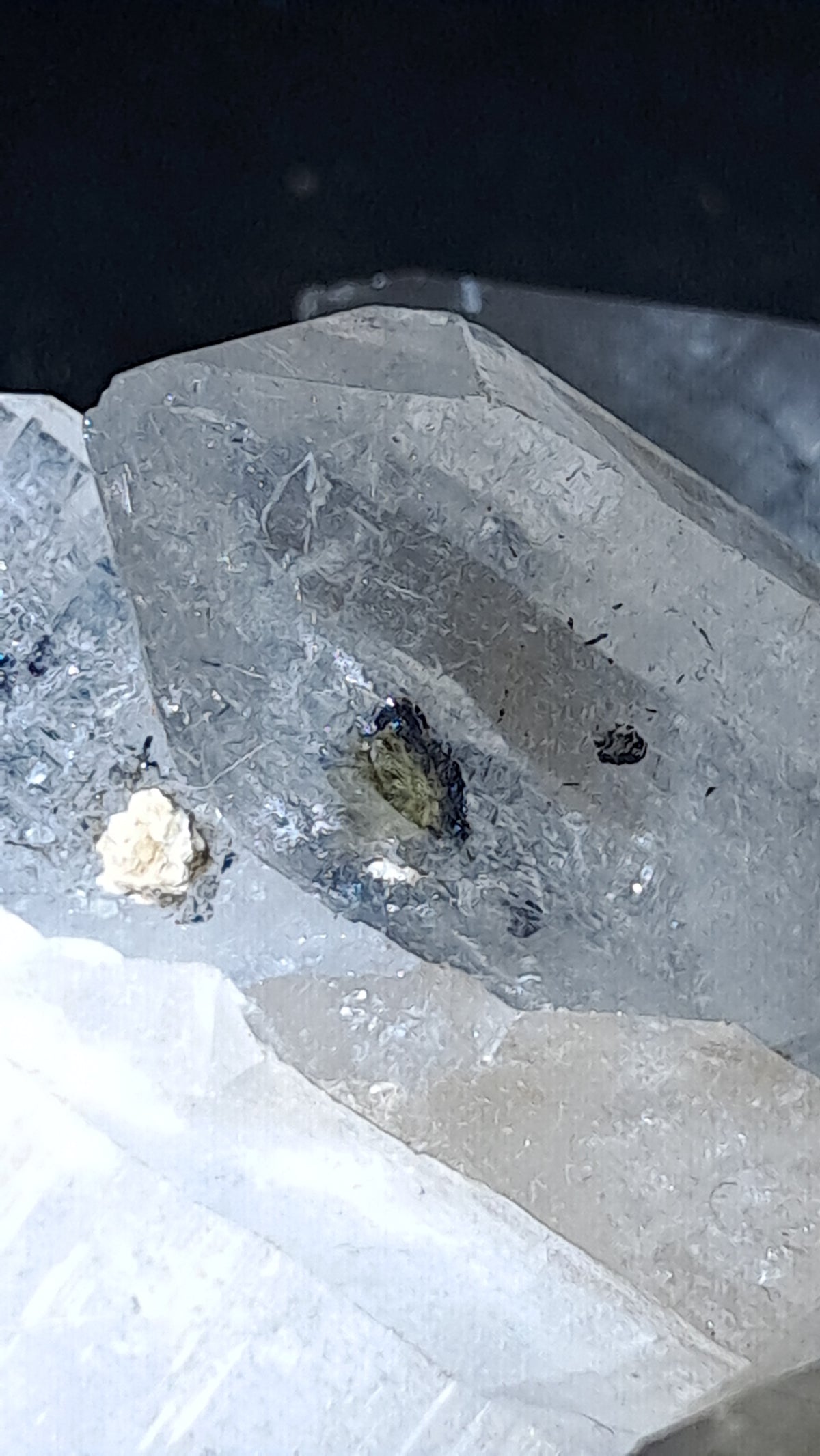 Himalayan Clear Quartz (Kullu) Natural Cluster | Black Rutile Inclusions | Double Termination #CH91