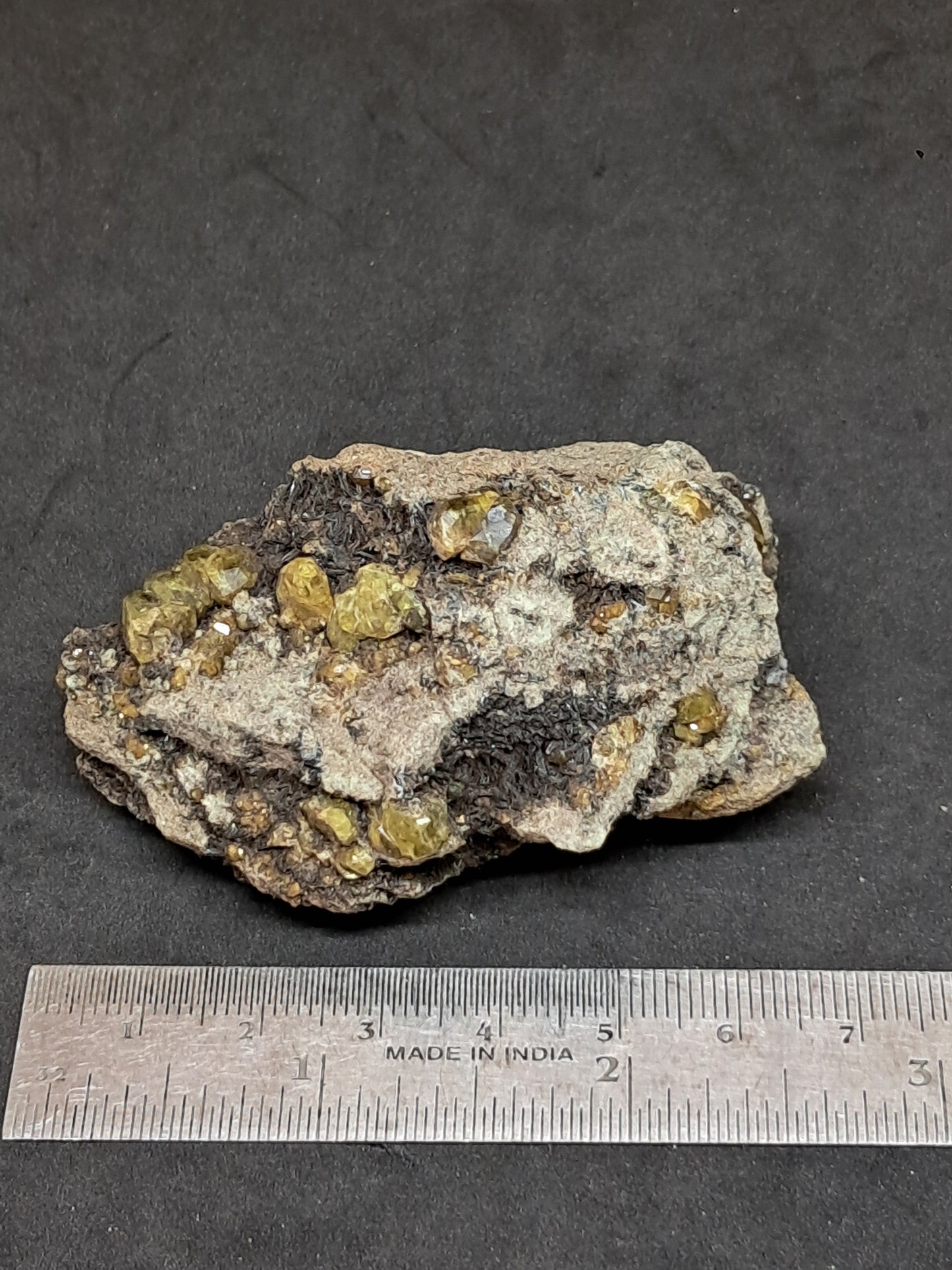 Green Garnet w/ Aegirine (Acmite) on Matrix (Mexico) Andradite Garnet Cluster |Rough Crystal Stone | Mineral Specimen #GR30