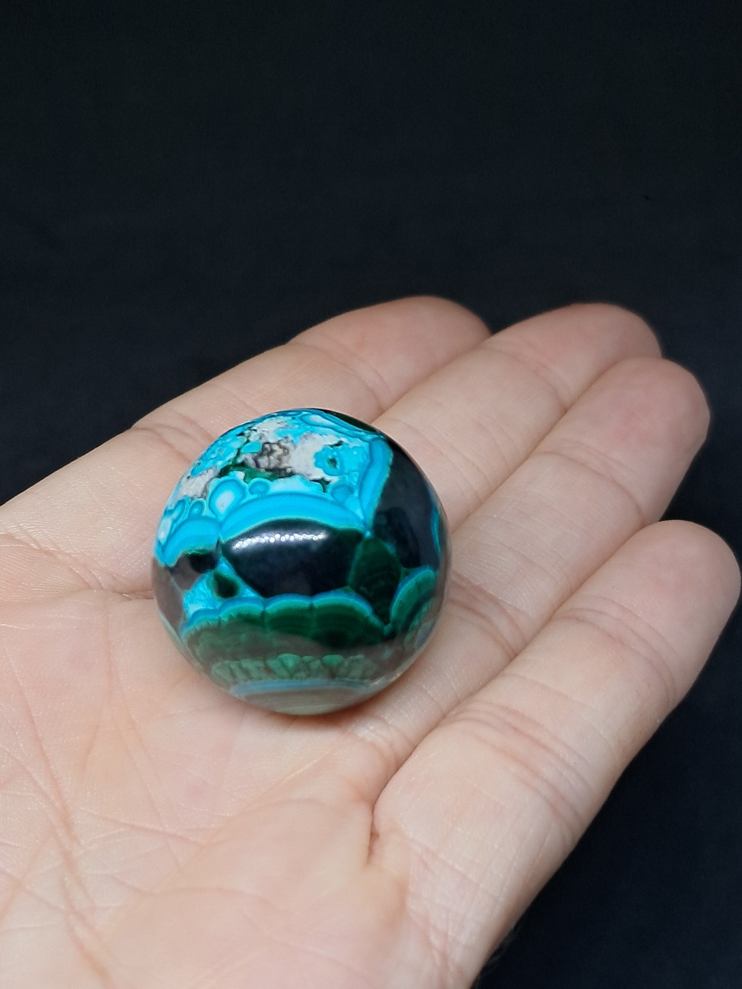 Chrysocolla w/ Malachite Sphere | Good Quality Natural Stone
