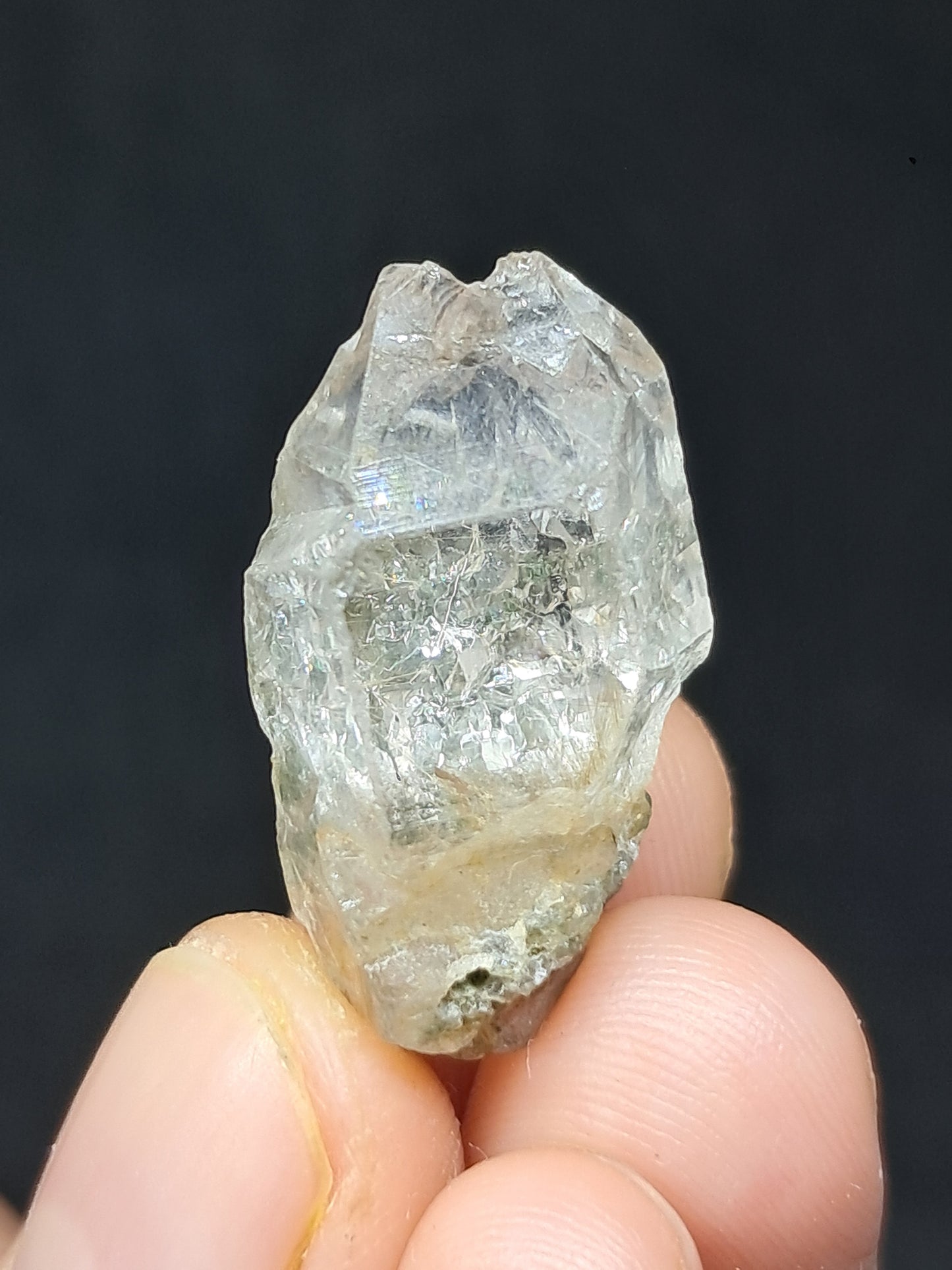 Quartz w/ Chlorite and Golden Rutile Inclusions (Kullu) Rough Stone | Natural Crystal Point | Mineral Specimen #CH48