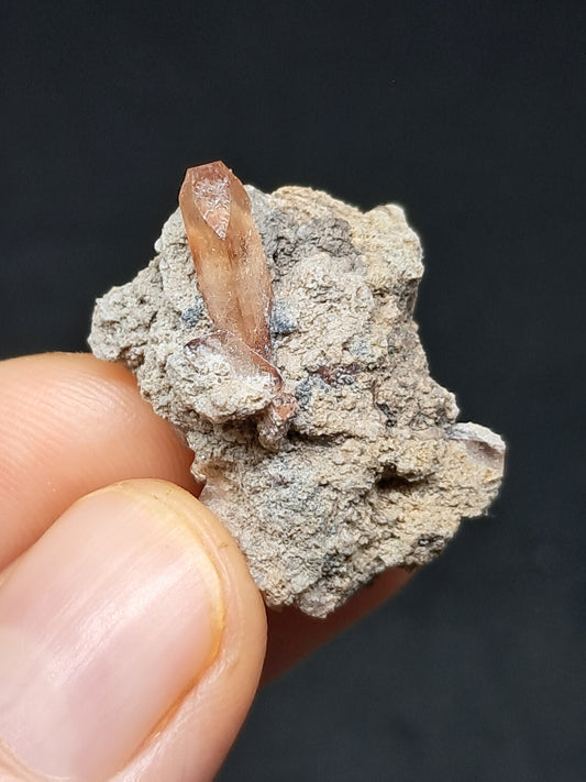 Cristales de topacio natural en matriz (México), piedra preciosa rara | Ejemplar mineral n.° TPZ8