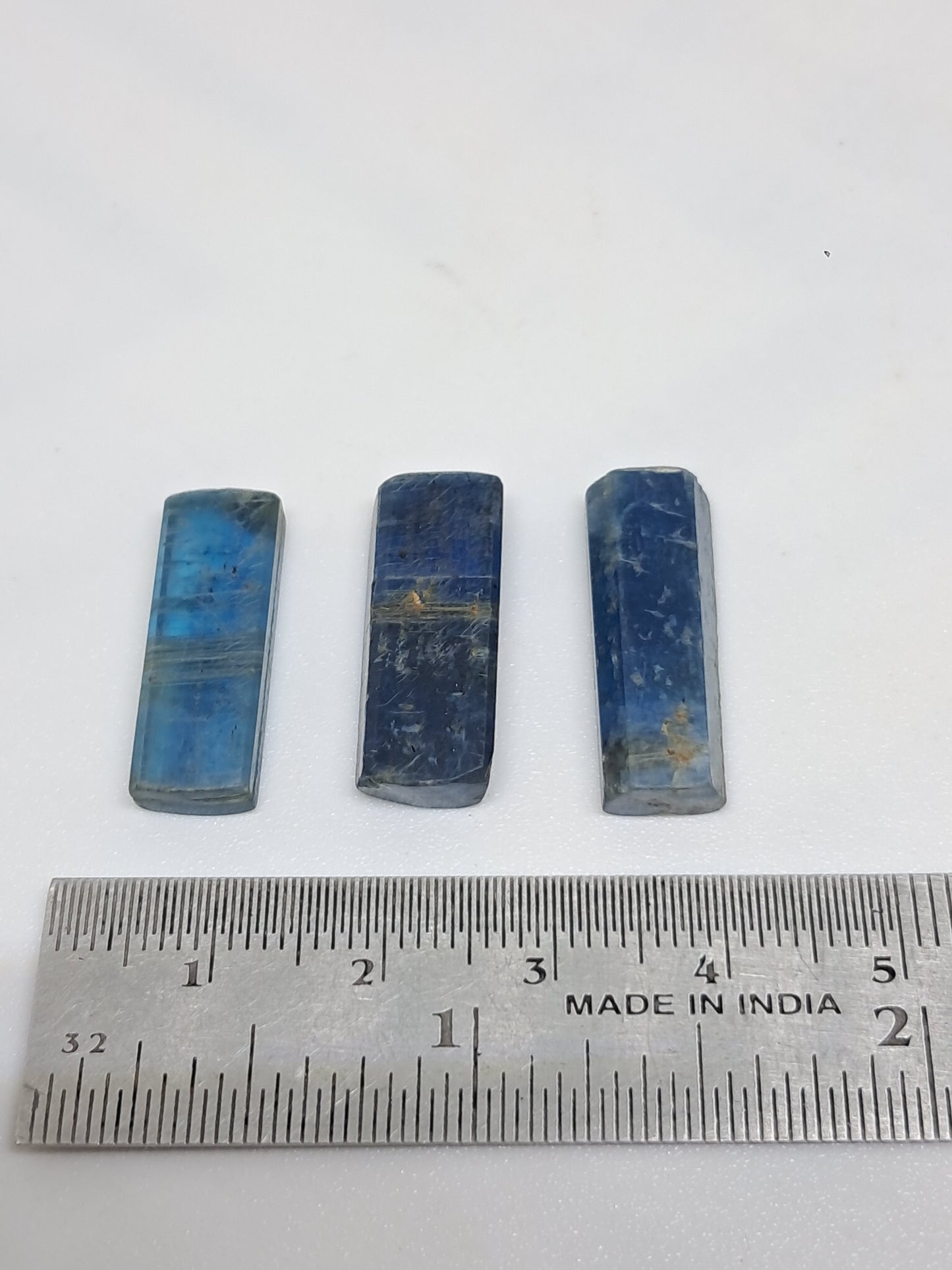 Set of 3 Blue Kyanites (Nepal) Polished Natural Crystals #KY13