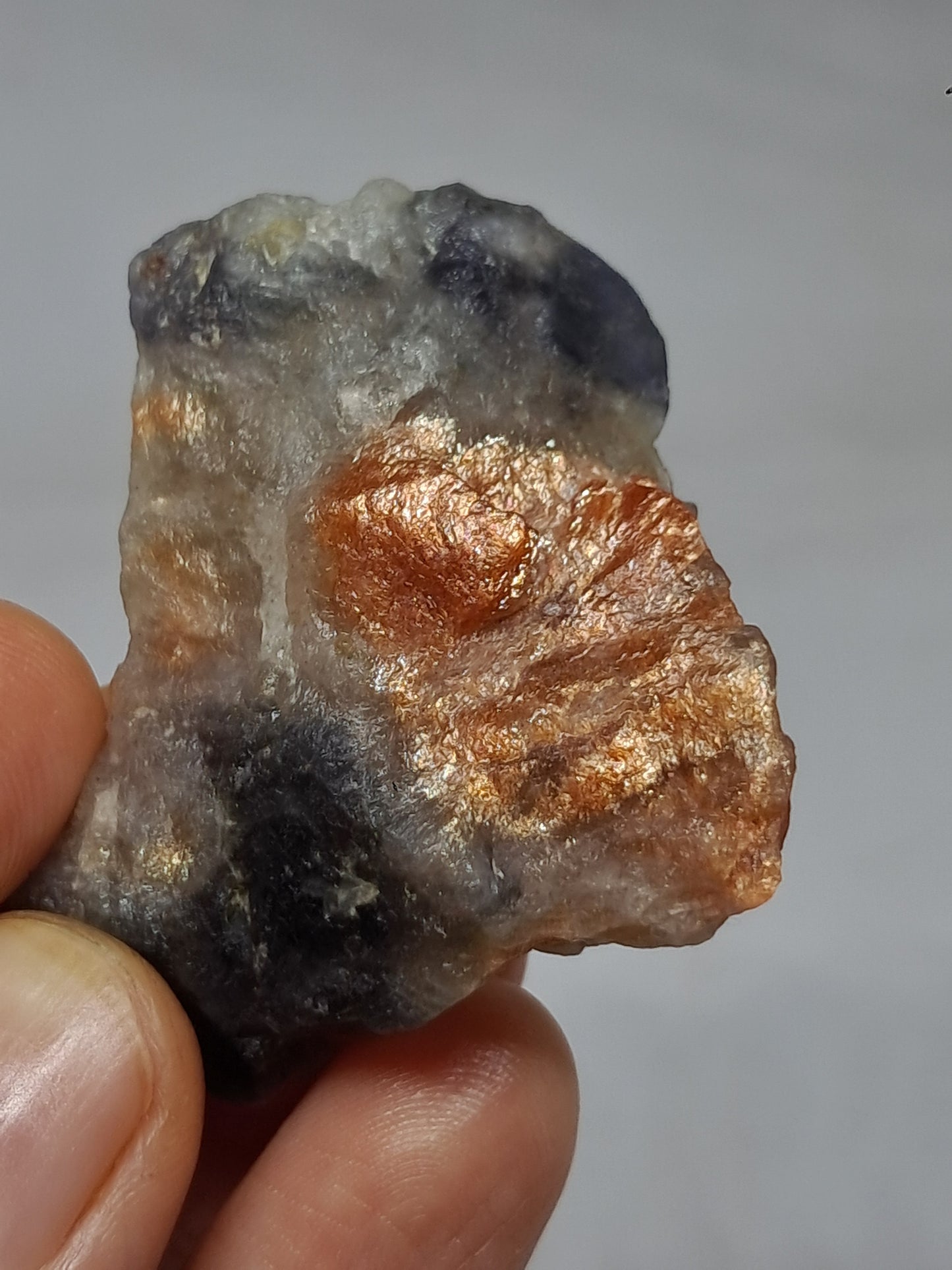 Sunstone w/ Iolite (Tamil Nadu) Rough Stone | Natural Crystal | Mineral Specimen #SI13