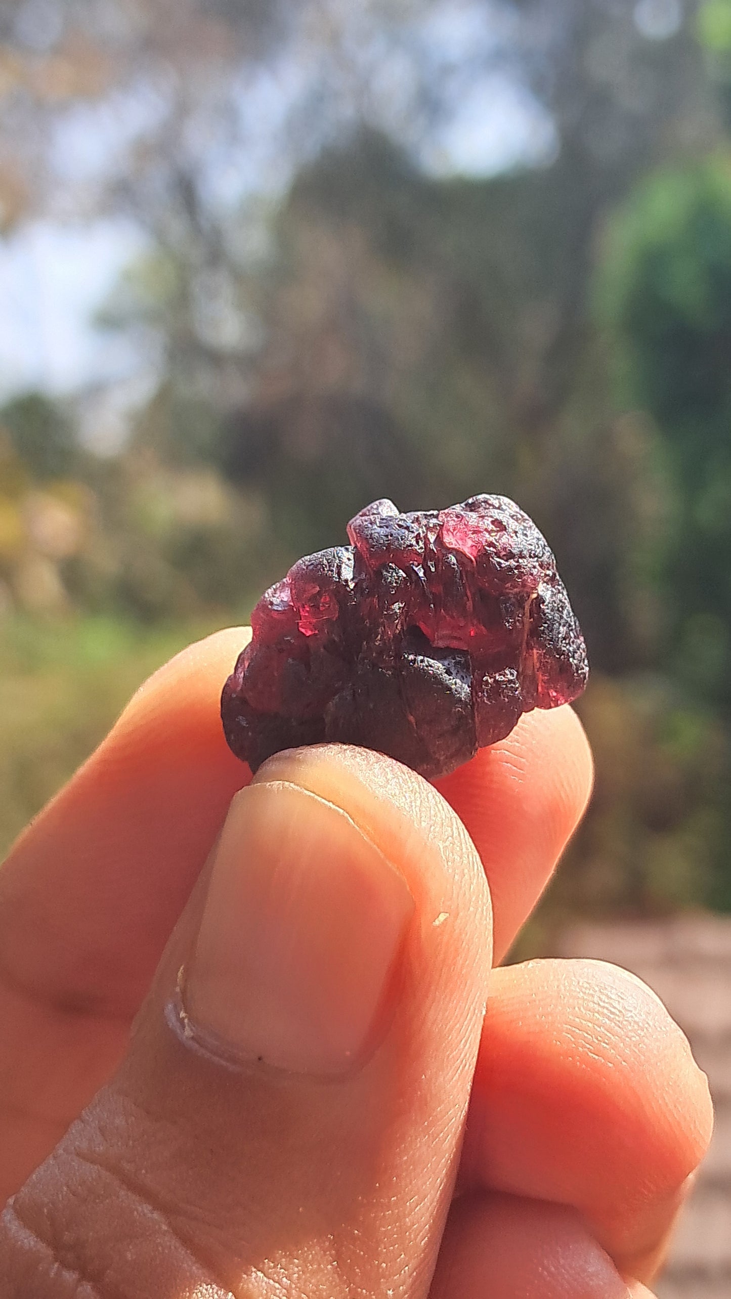Granate rojo (Karur) | Pulido por río | Piedra natural #RG5