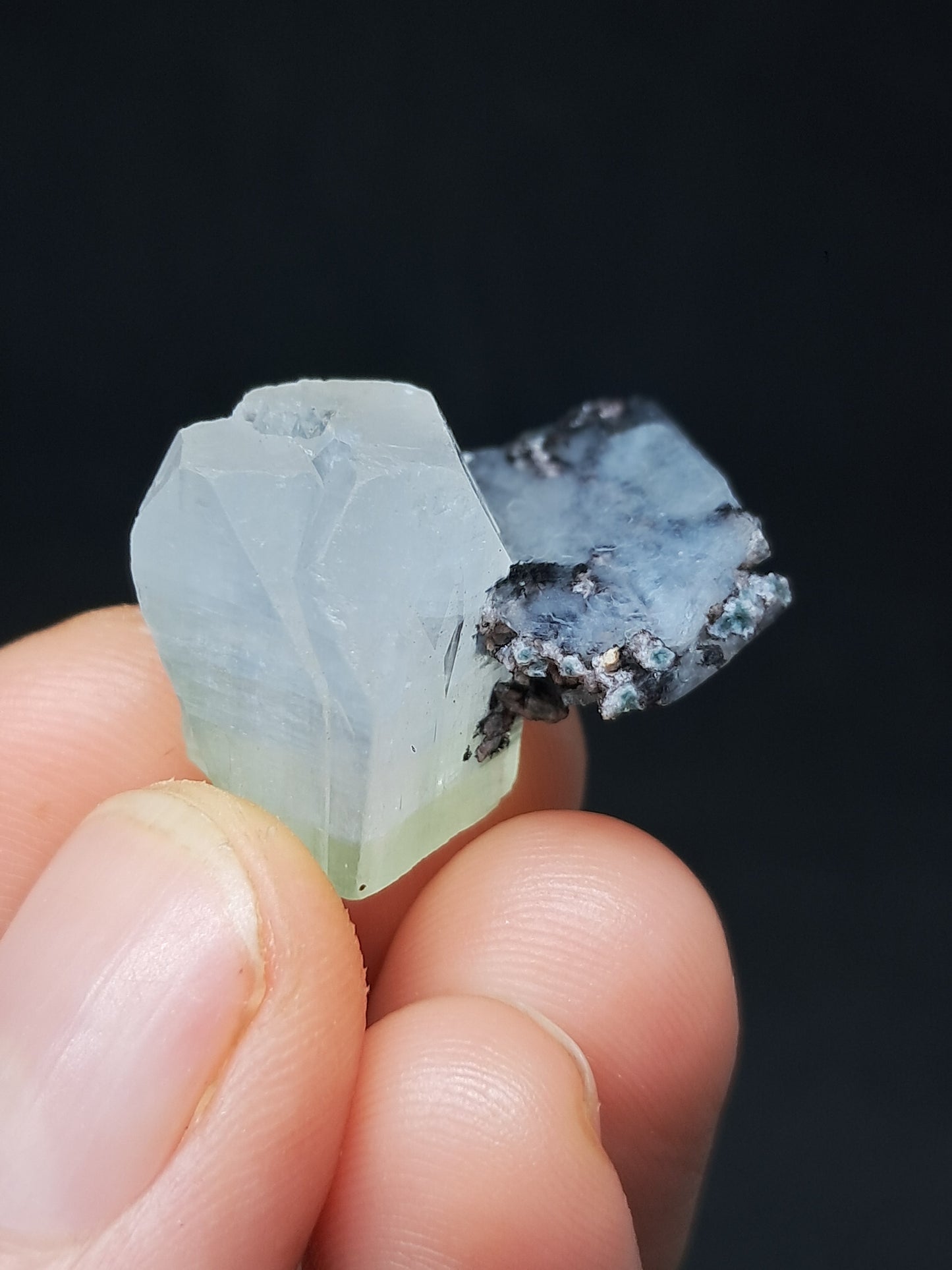 Green Apophyllite with Stilbite (Fluorapophyllite) (Ajanta) Natural Crystal | Mineral Specimen #GA39