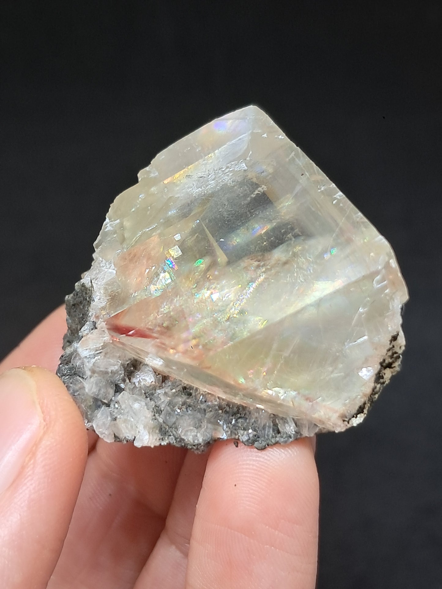 Calcita de frambuesa mohosa *Hallazgo raro* (Pithampur) Cristal natural | Piedra en bruto | Muestra mineral #CA33