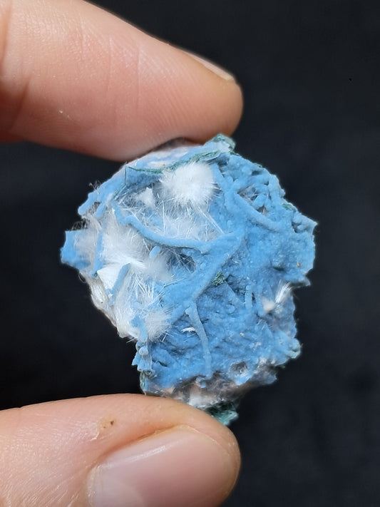 Okenite on Chalcedony (Mumbai) Mineral Specimen | Natural Crystal #OK39