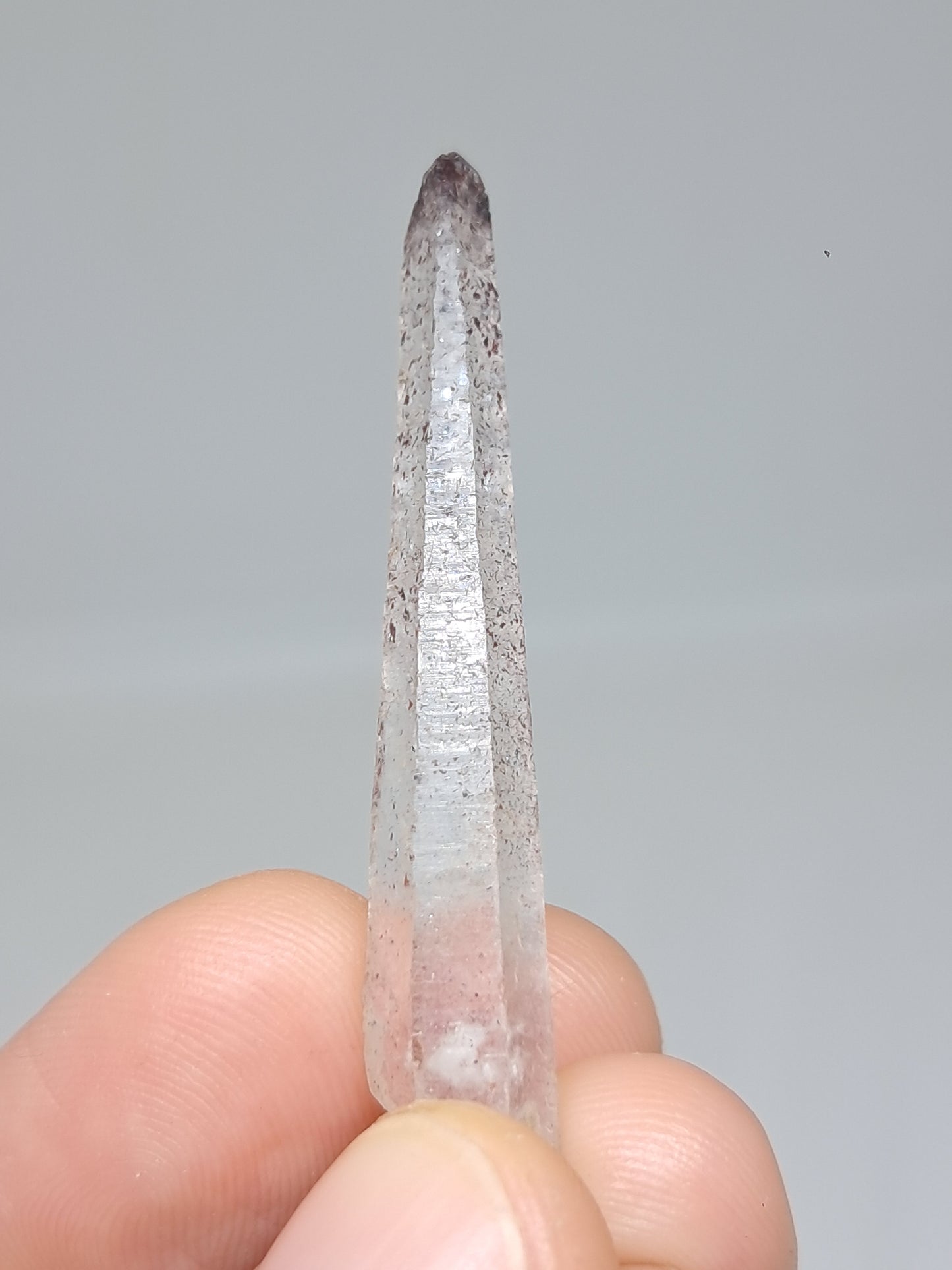 Hematite Included Quartz (Karur) Natural Crystal Point | Mineral Specimen #HPQ65