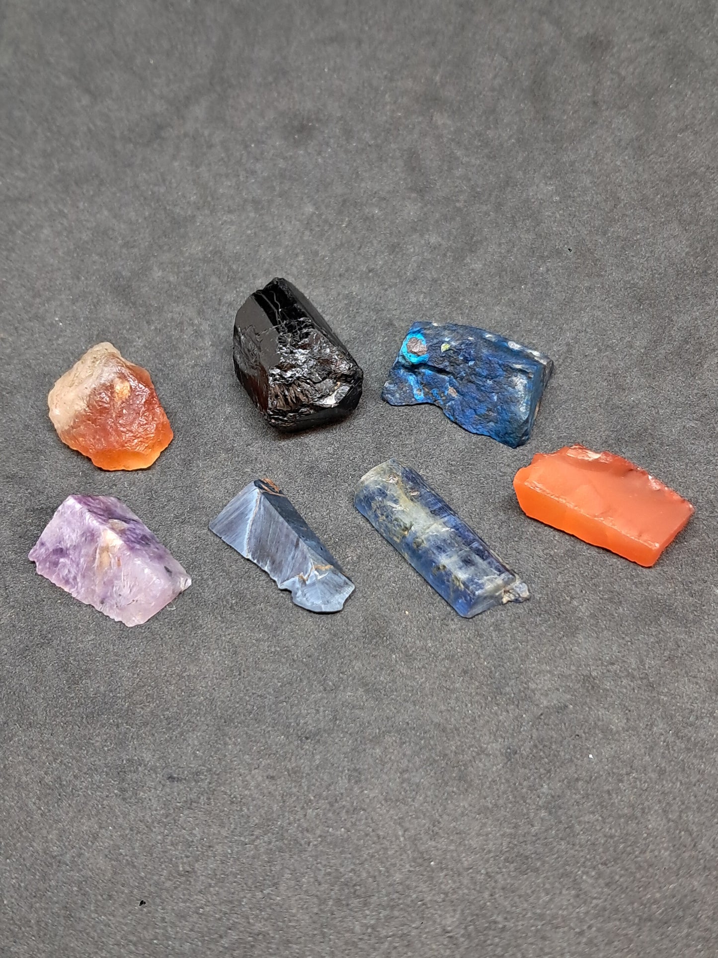 Set of 7 Small Rough Stones | Raw Crystals #RCS21