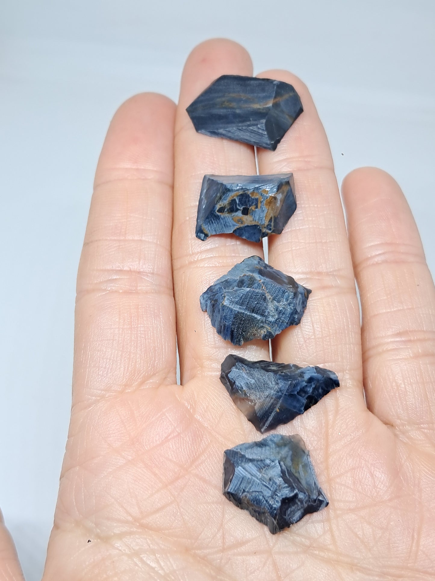 Set of 5 Raw Chips of Pietersite | Rough Stone #RCS27